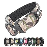 TSPRO Premium Collare per Cani, Regolabile Collare Tattico con Patch e una Robusta