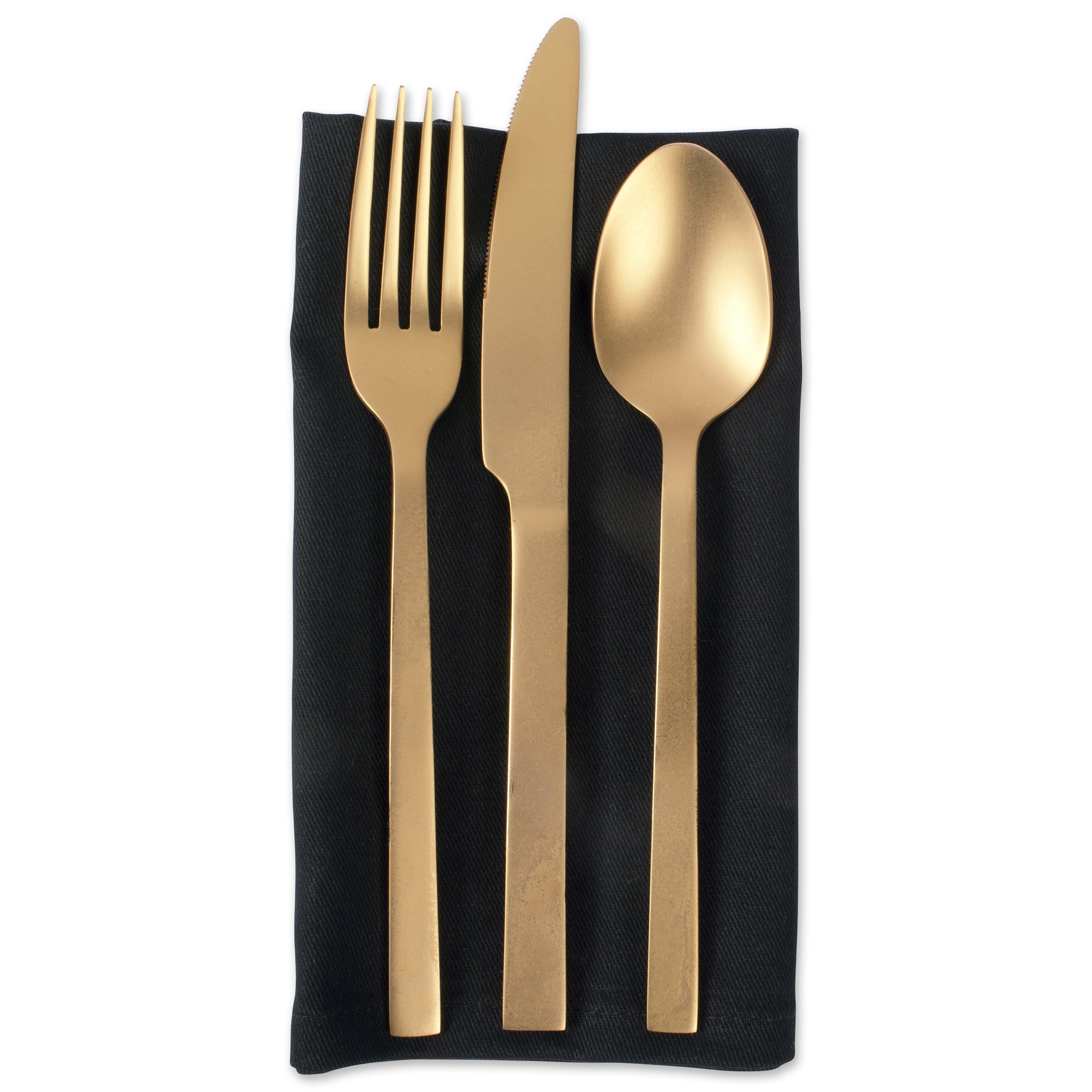 DII Solides Servietten-Set Kollektion:, Baumwolle, schwarz, 20" x 20" (Set of 6), 6