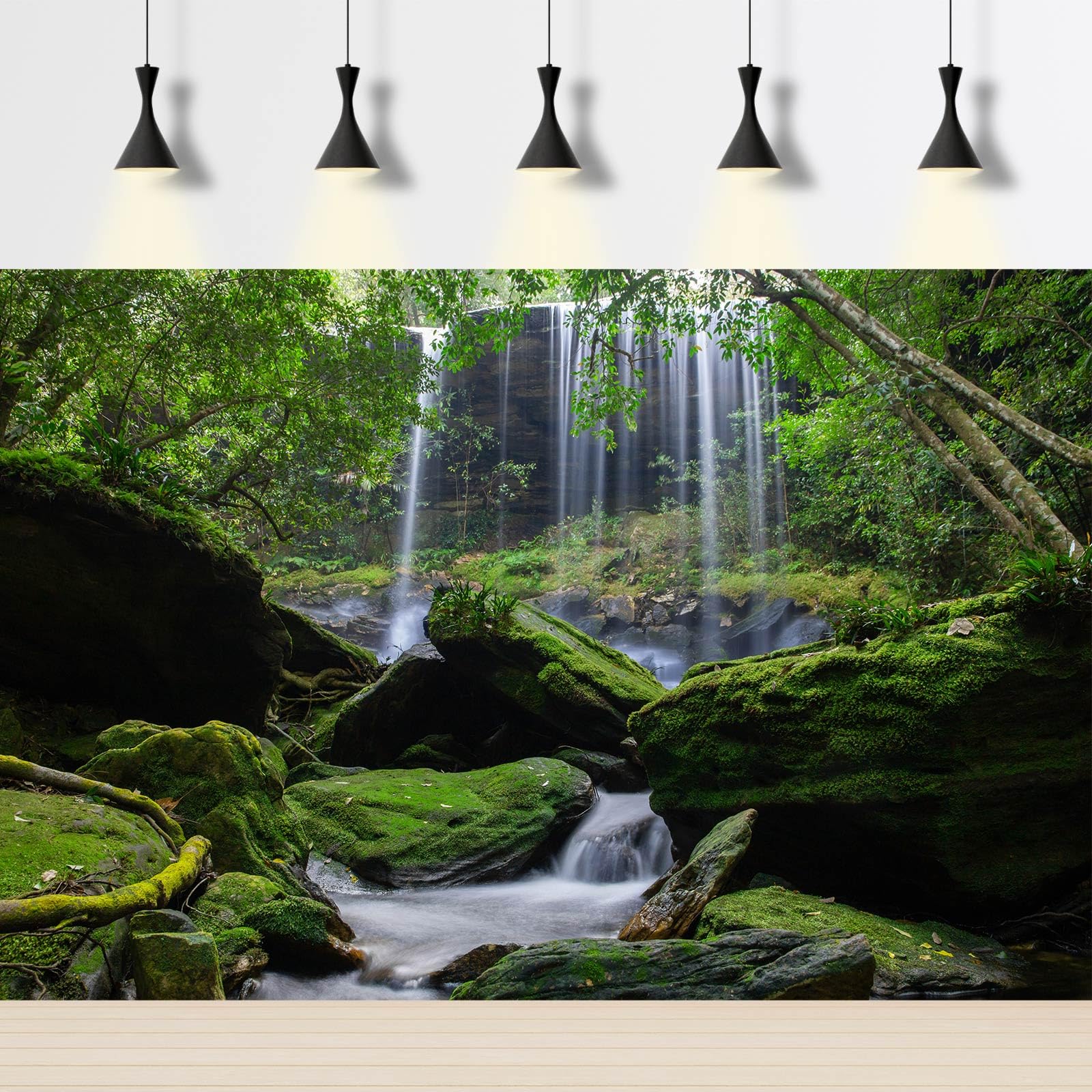 Aquarium Hintergrund Vinyl – Tropische Palmenblätter, 60x30 Cm, Für Terrarien & Reptilien