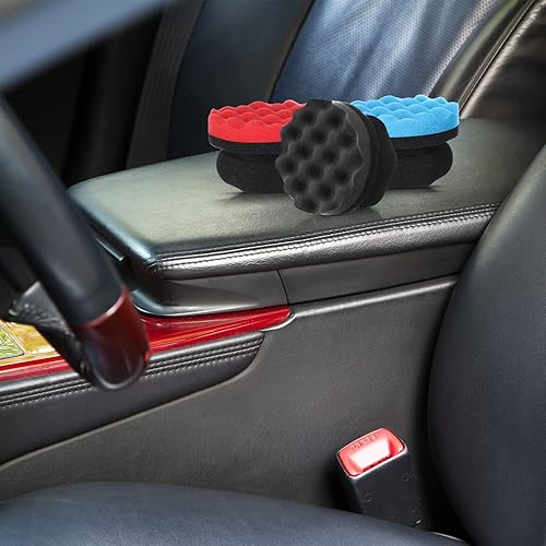 Miniatura 6 de 6 aplicadores de apósito de agarre hexagonal para neumáticos, aplicador de brillo de neumáticos, almohadilla de tocador, esponja de espuma para