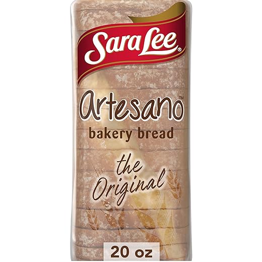 Sara Lee Artesano Original Artisan Bread, 20 Oz Loaf of White Bread Without Artificial Preservatives
