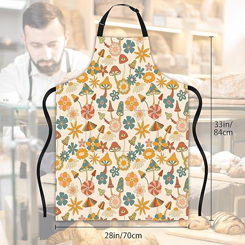 Miniatura 10 de JASAKOO Delantal, regalo del día de la madre para mujer, delantal con cuello ajustable impermeable, regalos para cocina, jardín, cocina