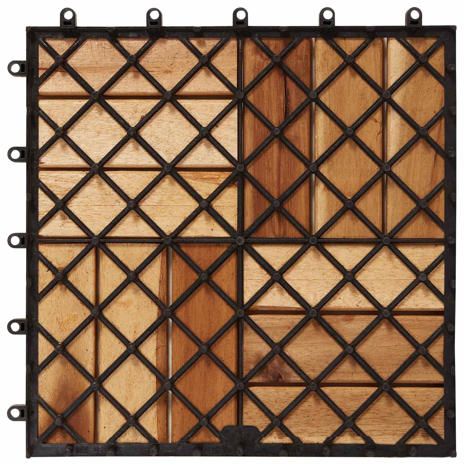 Genérico Tile de Decking 20 uds. Marrón 30 x 30 cm Madera de Acacia,Casa y jardín,Productos del hogar,14.9 kg-3444689