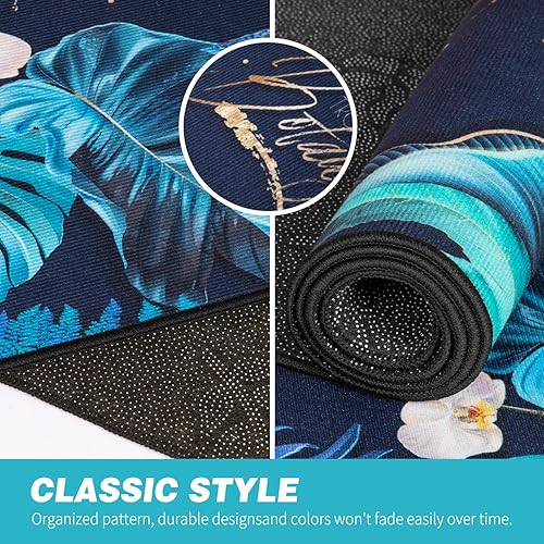 Miniatura 8 de QH Juego de 2 alfombras de cocina, antideslizantes, 17 x 48 pulgadas + 17 x 24 pulgadas, lavables para piso, pasillo, lavandería, tapete de pie,