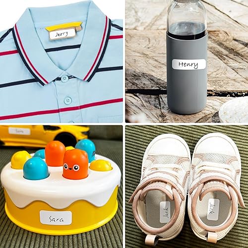 Miniatura 6 de No-Iron Fabric Labels, Kids Clothing Labels Self-Stick Write-On, Name Labels for Daycare, Camp, School, Toys, Organizing, Washer & Dryer Safe, Pack