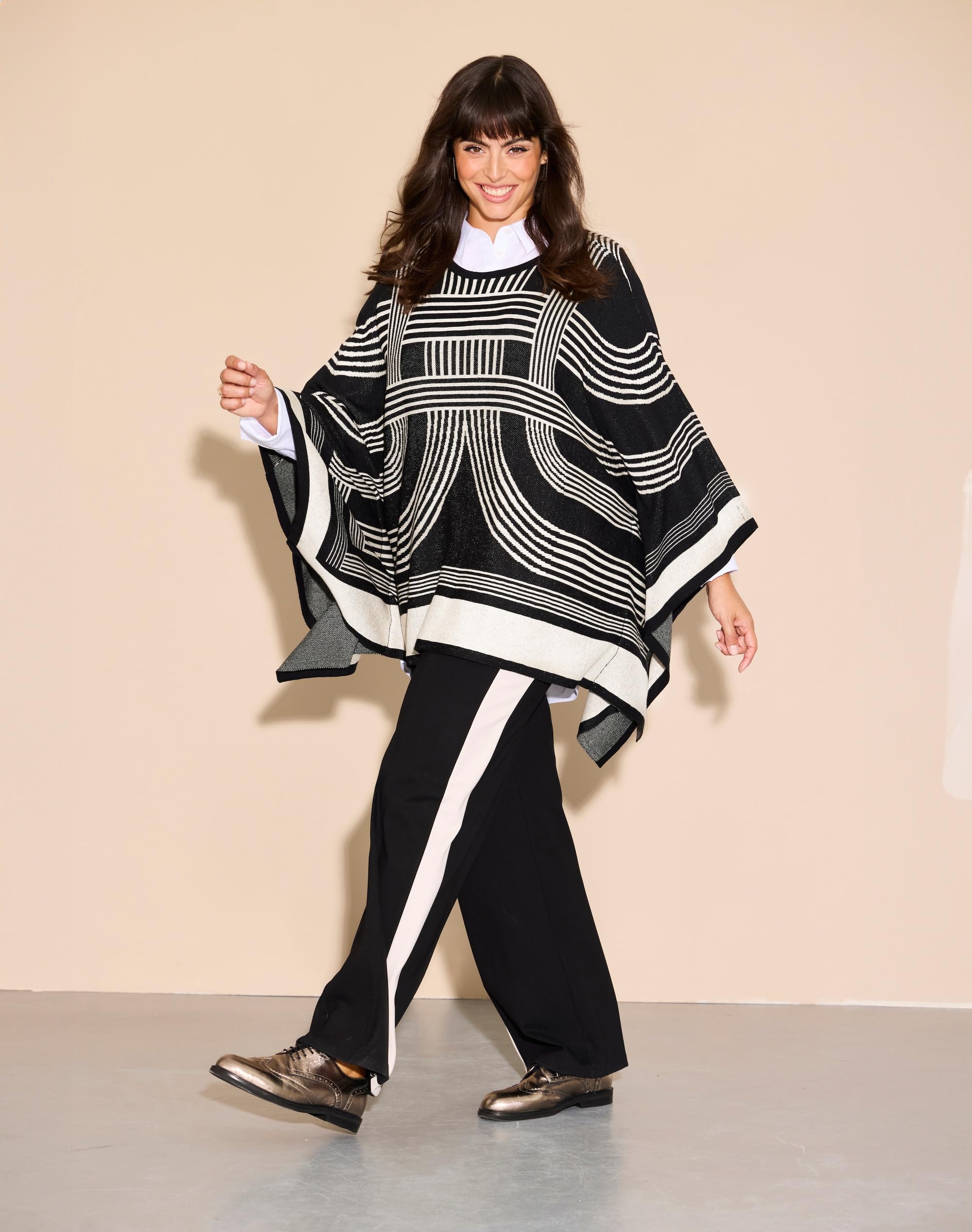 Ulla Popken Femme Grandes Tailles Chemisier Oversize à Manches Longues 813741