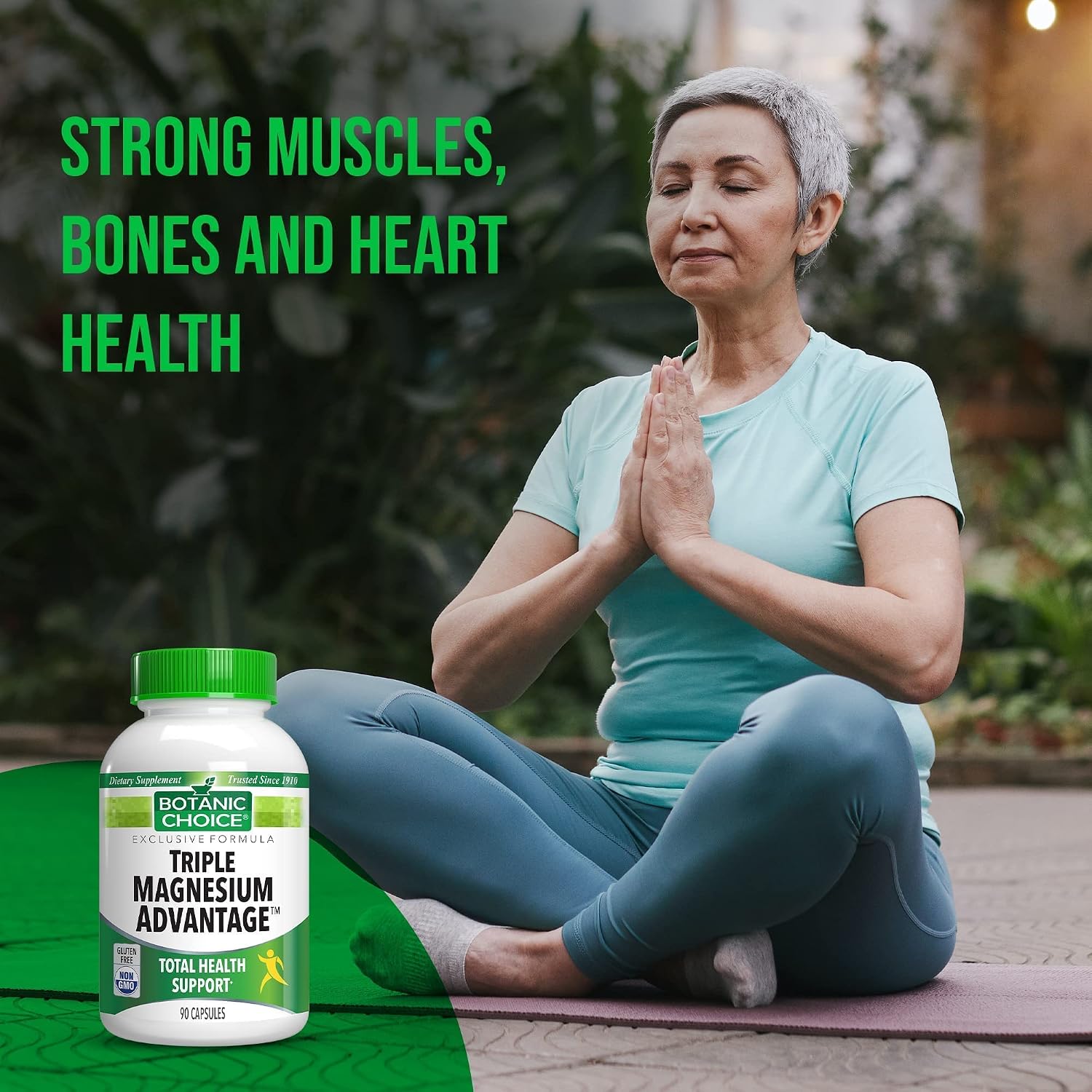 Botanic Choice – Triple Magnesium Advantage, Magnesium Triple Complex for Nerve and Heart Health, Easy to Swallow Magnesium Blend Capsules for Digestive and Muscular Health