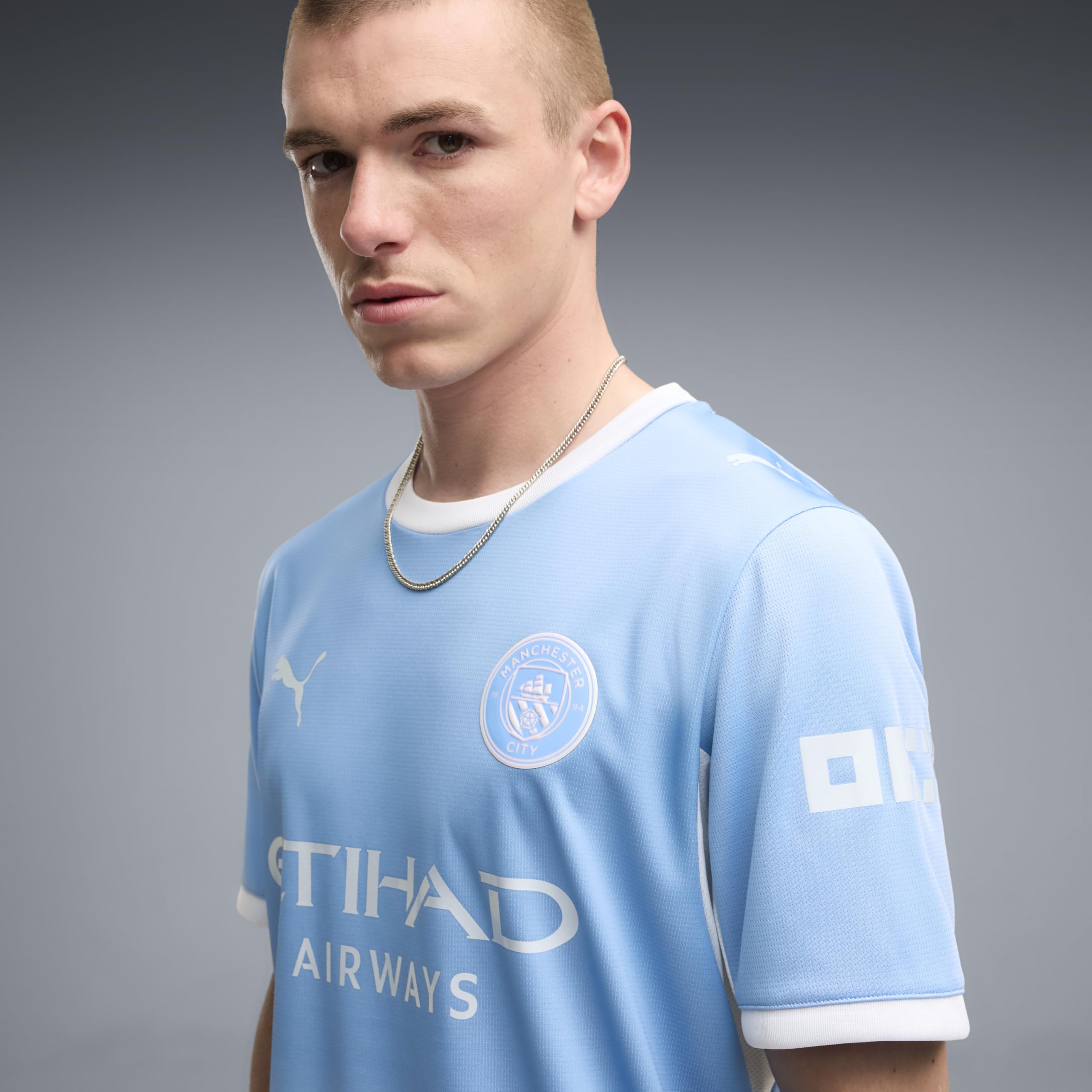 PUMA Maglia Home Manchester City Uomo 2026/27 - Blu | Replica ufficiale; maglia da calcio; maniche corte; vestibilità regolare; dryCELL allontana l'umidità; tessuto traspirante