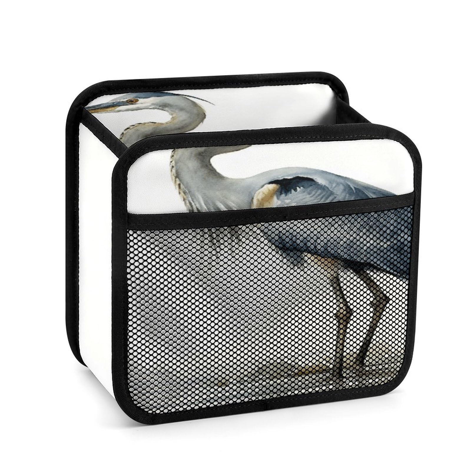 FekiLoot Long-beaked Heron Backseat Car Organizer - Premium PU Leather Hanging Car Seat Organizer with Storage Mesh Pockets, Large Capacity Car Backseat Organizer Travel Accessories