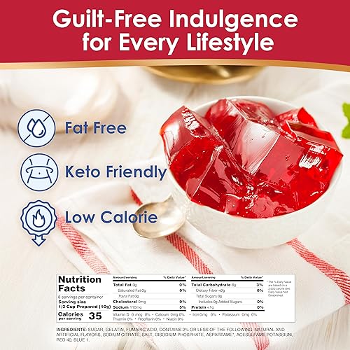 Miniatura 2 de Royal Paquete variado de gelatina, paquete de 12 | 3 cajas cada una, fresa, naranja, lima y cereza - Snacks keto