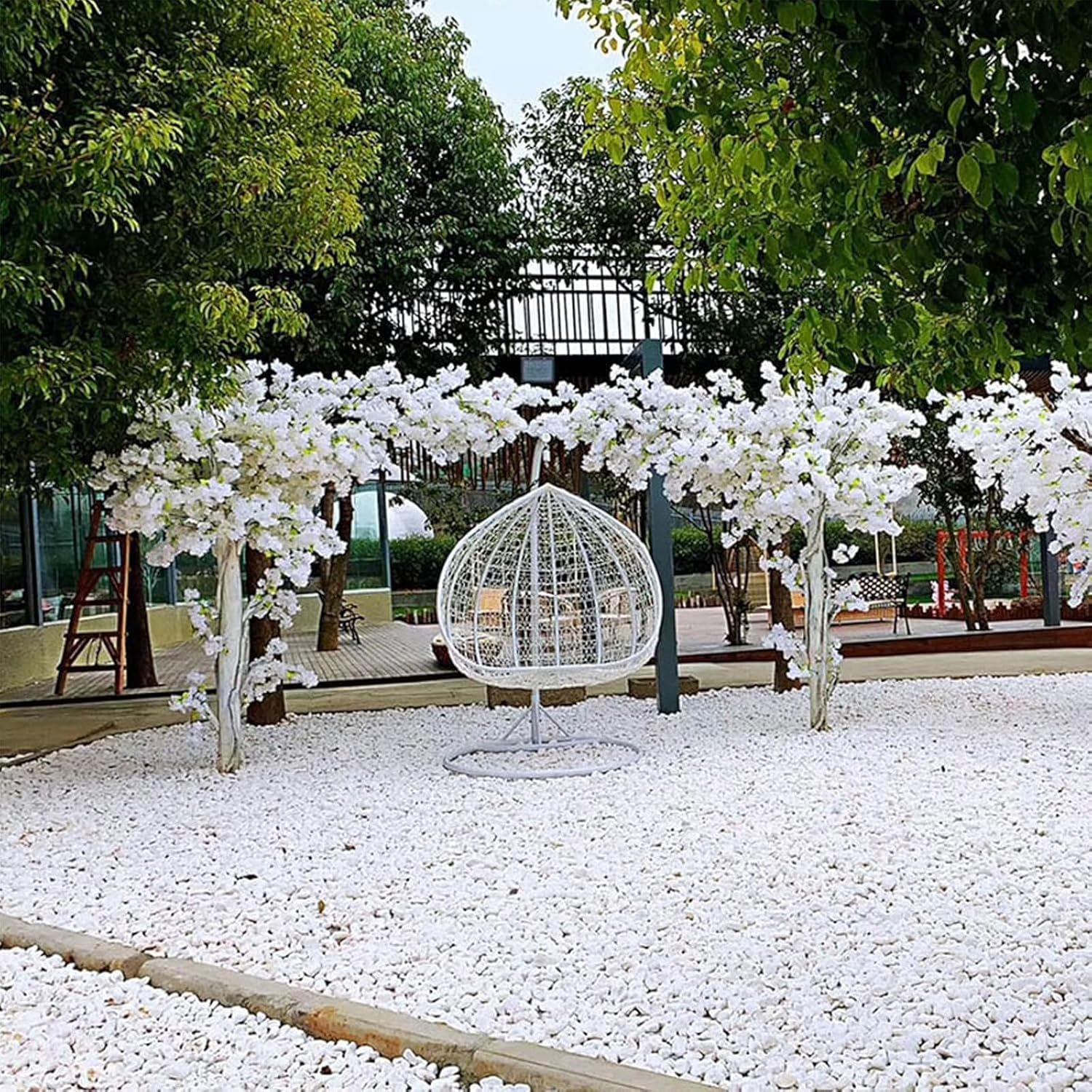 180x150cm,Cerisier Japonais Artificiel Blanc, Branche Fleur De Cerisier Japonais Artificielle, pour IntéRieur ExtéRieur, Mariage, Bureau