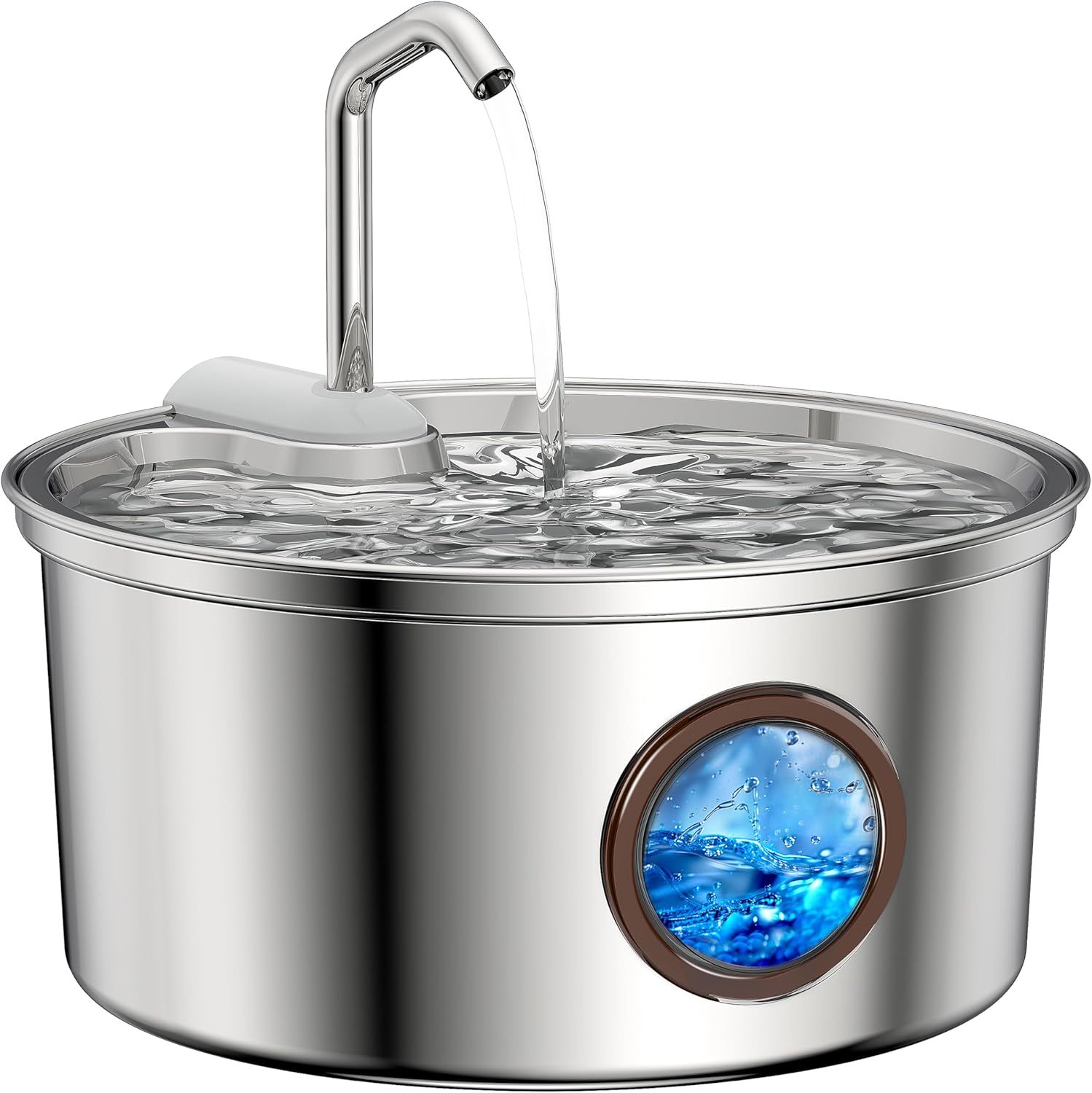 Stainless Steel Cat Water Fountain Tomxcute 3.2L/108oz