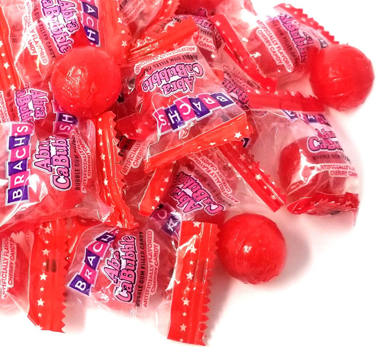 CrazyOutlet Brach's Abra Bubble Bubble Gum Filled Candy Balls, Cherry