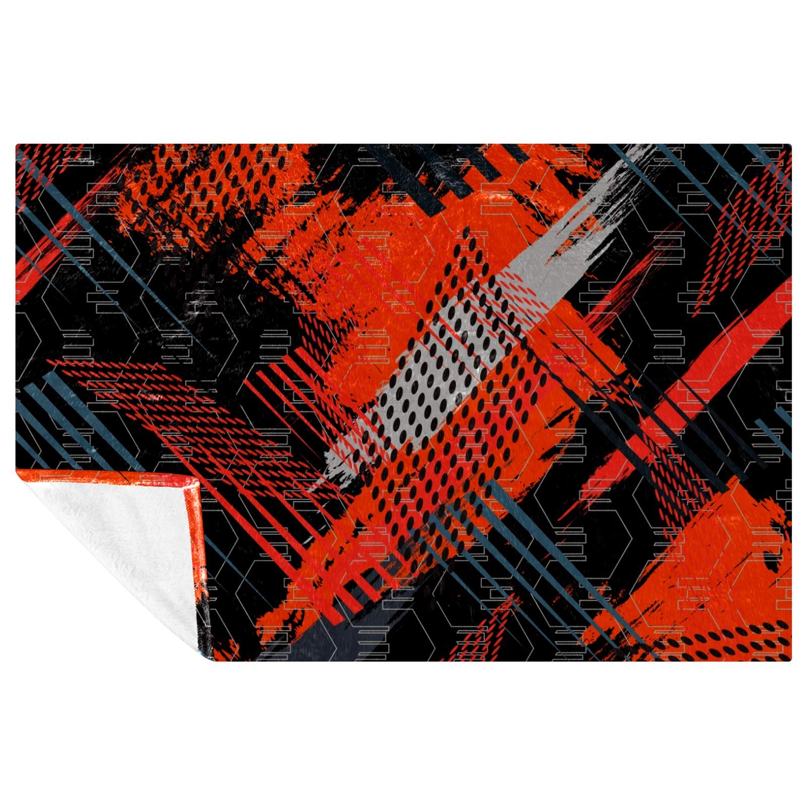 Couverture chaude géométrique au style grunge et finitions premium