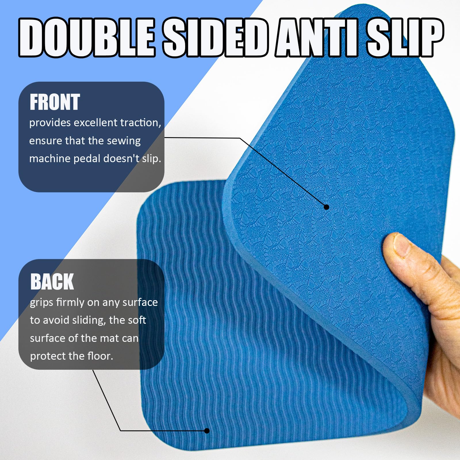 Sewing Machine Pedal Mat, No Slip Mat for Sewing Machine Foot Pedal, Waterproof Easy to Clean, Quilting Supplies Accessories (1pcs)