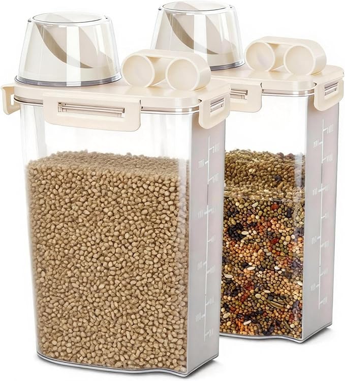 WBKTOOL Small Pet Food Storage with Airtight Sealing and Pour Spout