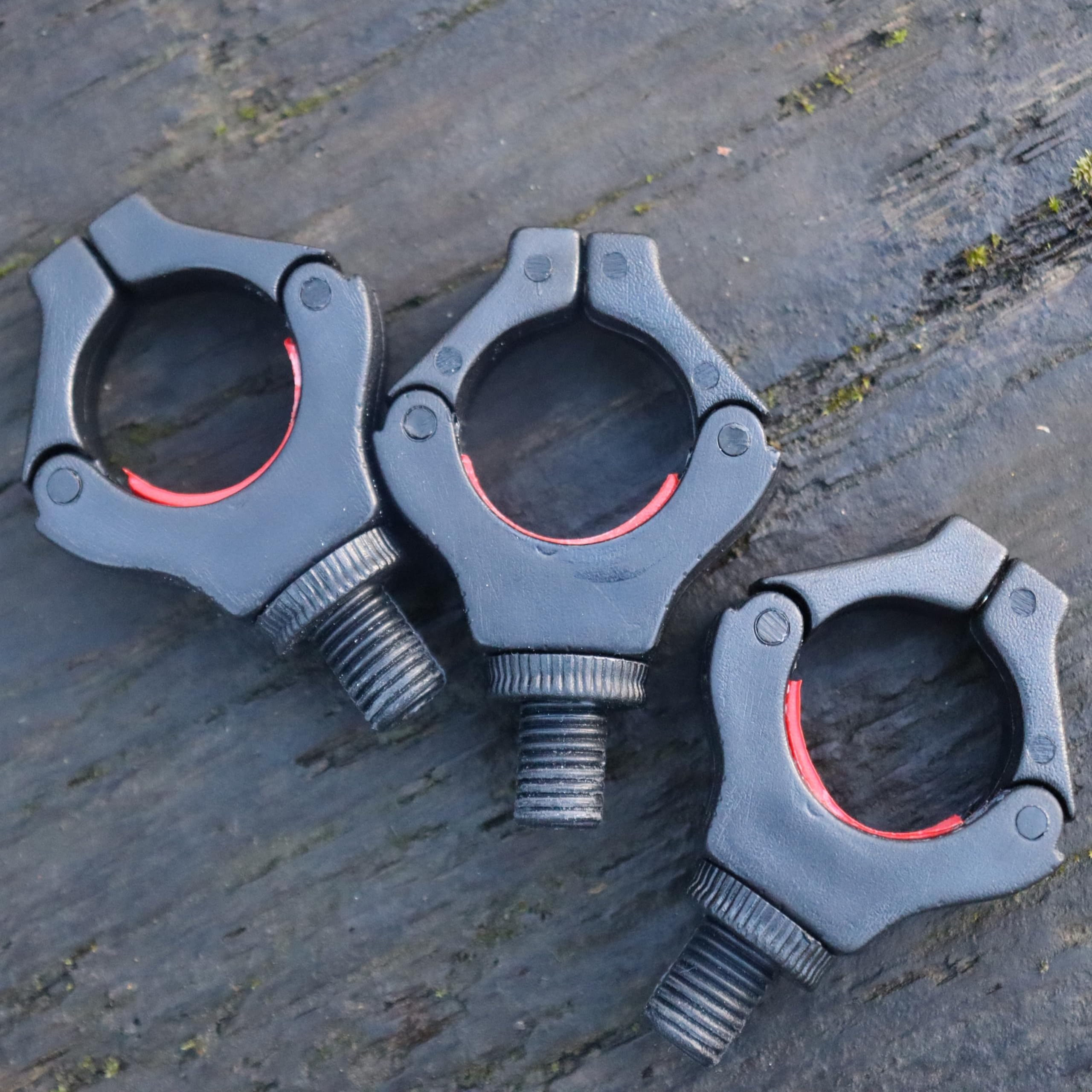 3 x Lidsters Rod Rests Secure Rod Back Butt Rest Carp Fishing (3 x Red)