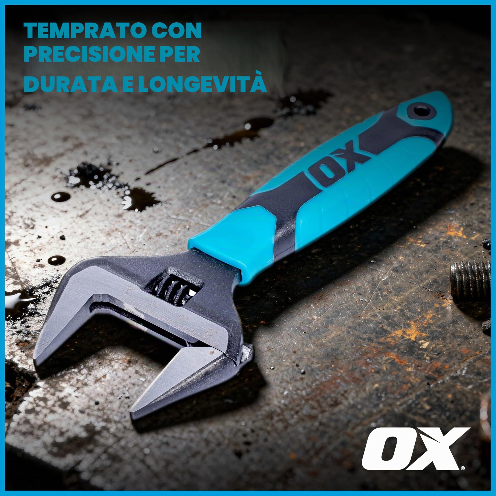 OX - Chiave regolabile professionale, extra larga, multicolore, OX-P324606, multicolore, OX-P324606