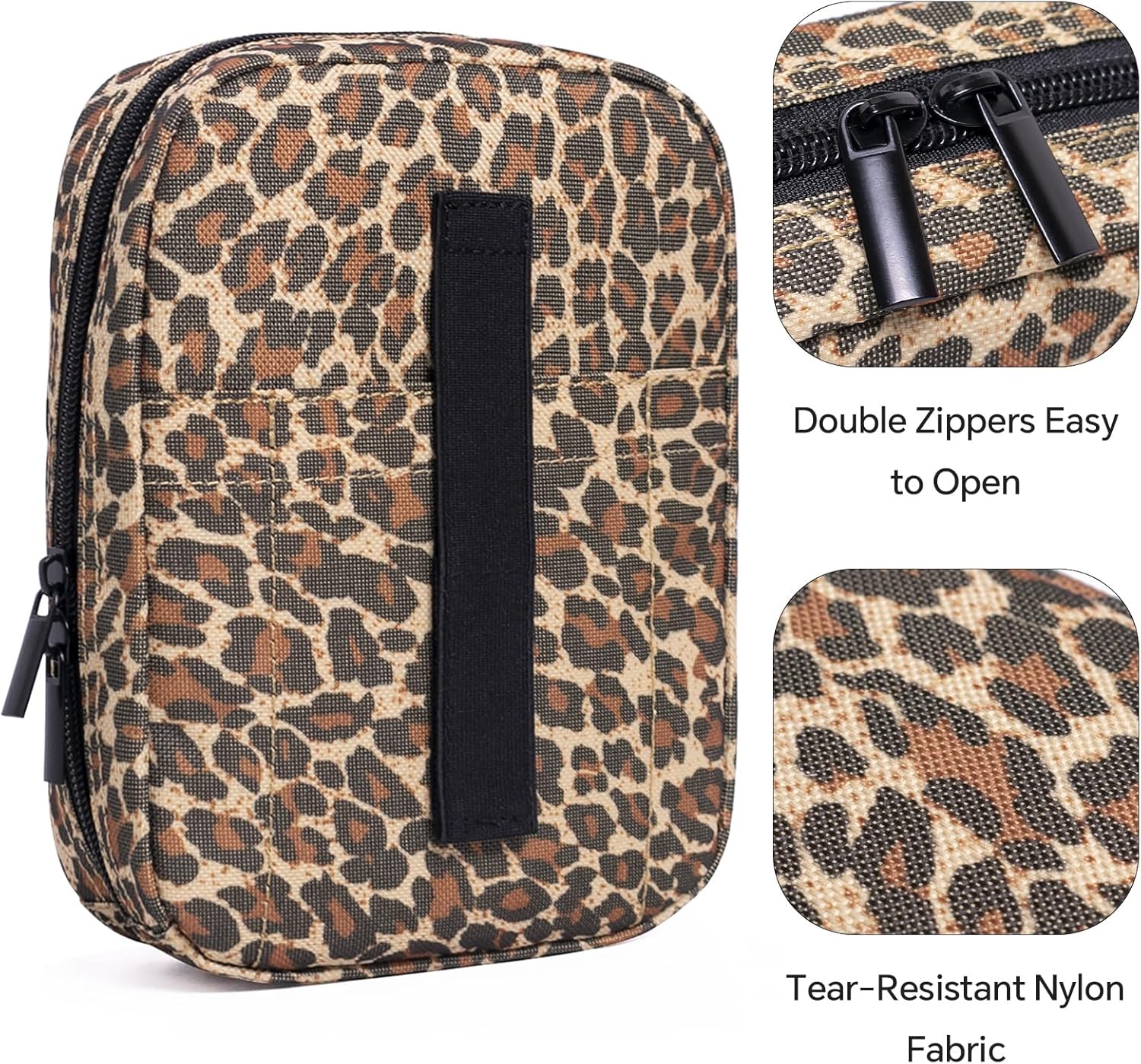 Women's Concealed Carry Gun Bag Tactical Soft Pistol Case Wide Nylon Belt Holster Pouch Waist Fanny Pack Fits Mid Compact Handguns for Everyday Carry (Leopard) - Image 7