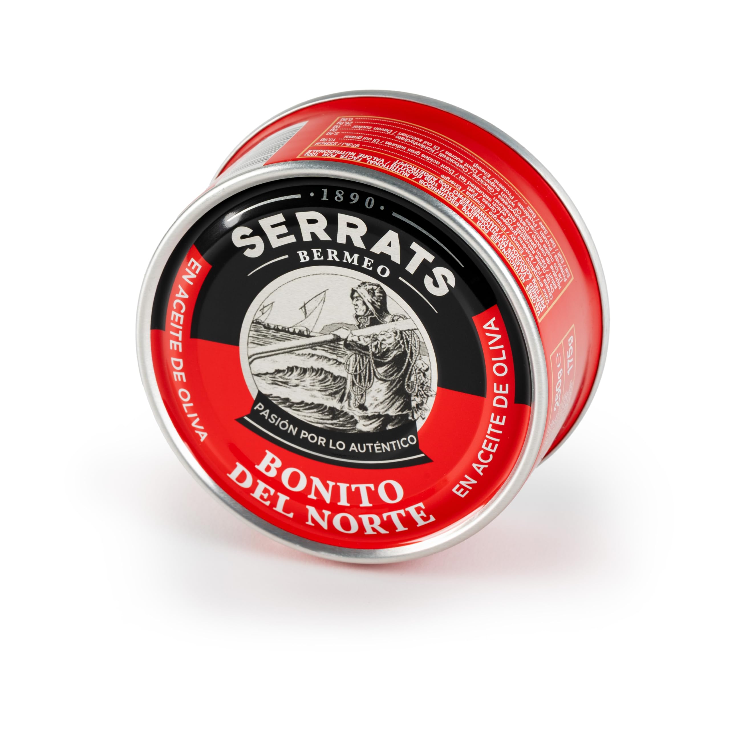 CONSERVAS SERRATS - Bonito del Norte del Cantábrico en Aceite de Oliva - 12 Latas x 250g (Total: 3000g) - Elaboración Artesanal desde 1890 - Sin Gluten - Rico en Omega 3 – Premium