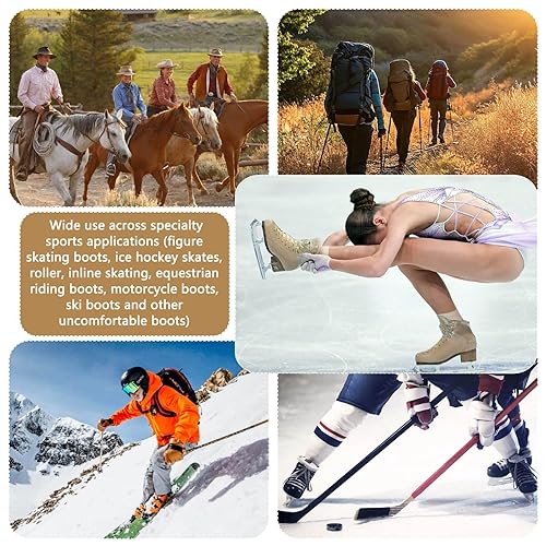 Miniatura 5 de LIUHUO Mangas de gel para tobillo, calcetines acolchados para patinaje, tobilleras, manga de compresión, protector de tobillo para patinaje