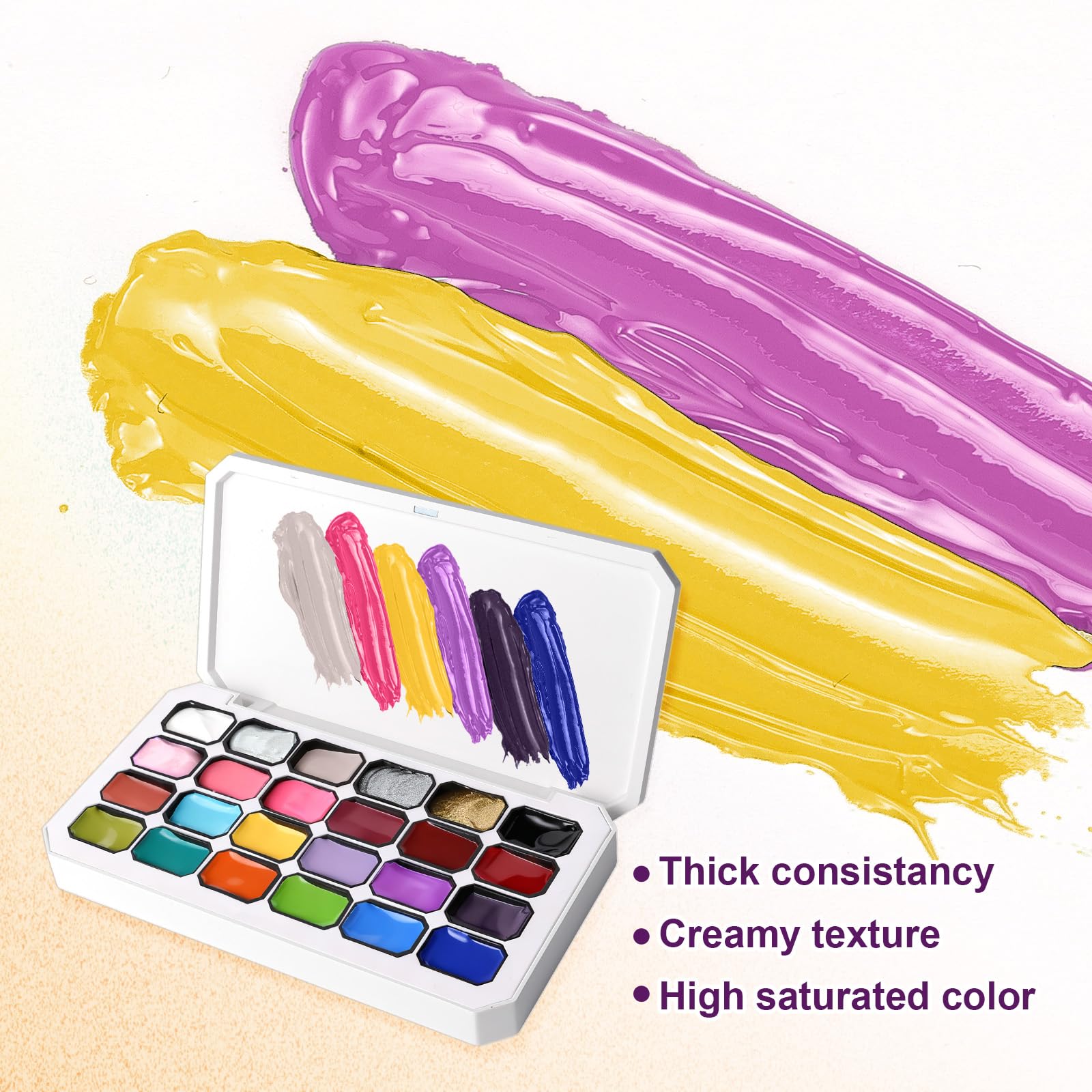 Smalto in Gel Gradient Painting, Set A con 24 Colori Ombre e 100 Pezzi di Spugna per Unghie e Pinzette per Manicure Francese Fai-da-Te, Arte delle Unghie
