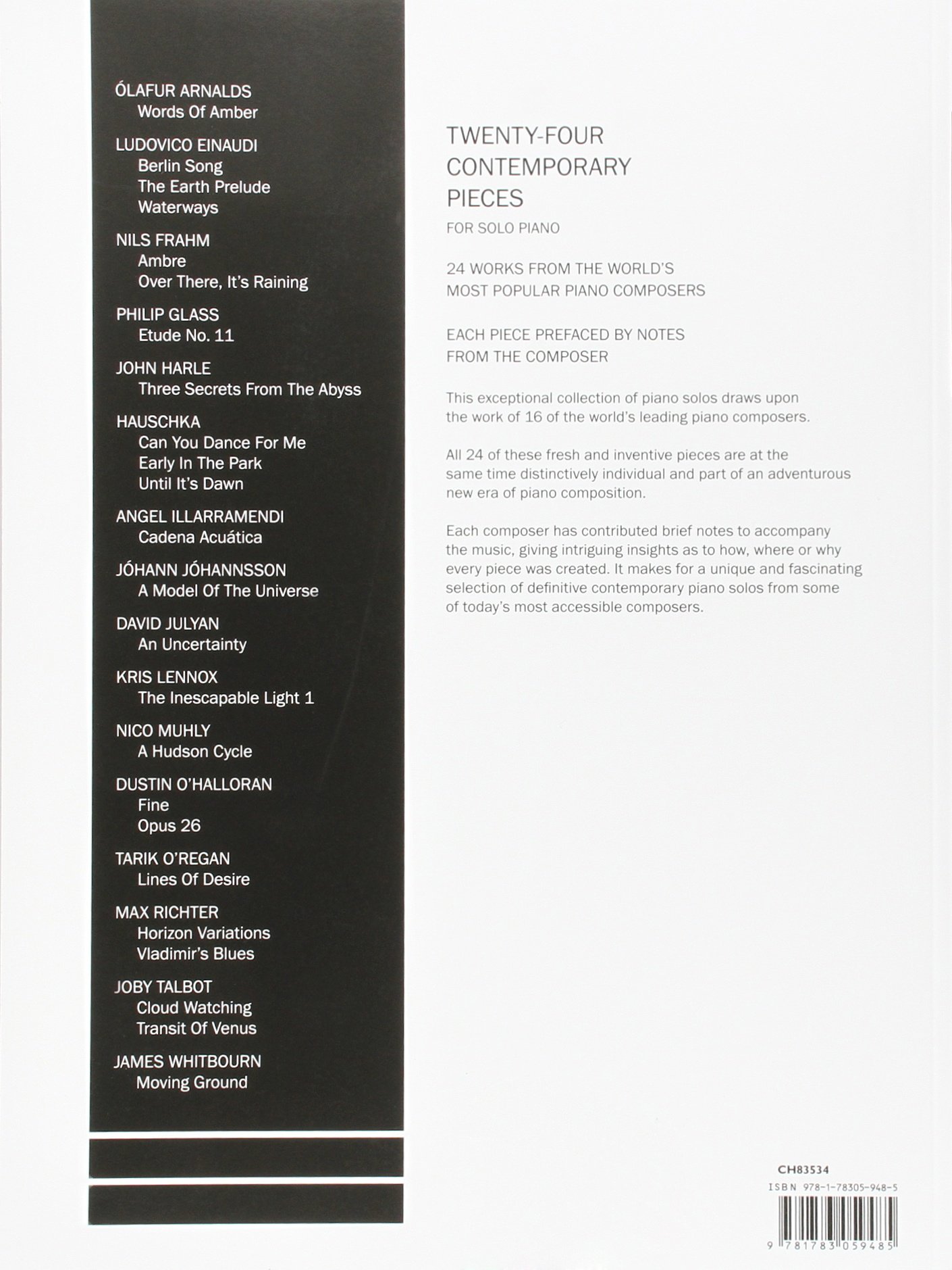 24 Contemporary Pieces For Solo Piano.