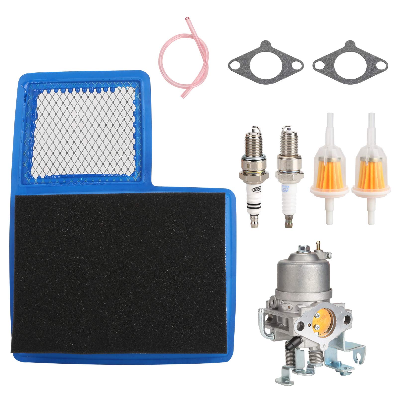 10L0L Carburetor Kit for Yamaha G16 G18 G19 G20 G21 1996-2002 4 Cycle Engine Golf Cart, with Air Filter, Fuel Filter, Spark Plug, OEM JN6-14101-14 JN6-14101-15