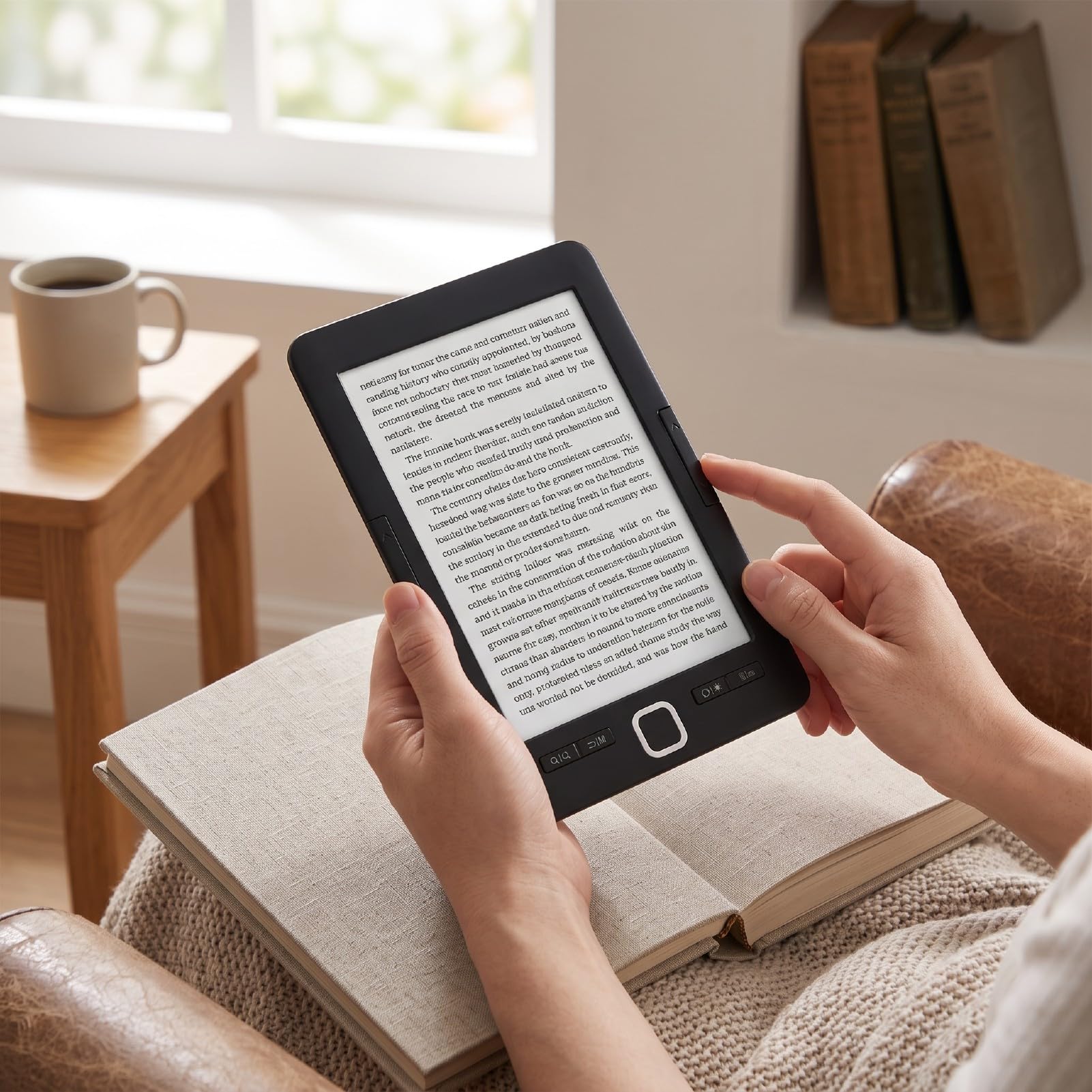 SENECESLI Lettore di Ebook con Schermo a Inchiostro da 6 Pollici, Schermo per Protezione degli Occhi in ABS, Lettore Digitale Portatile for Lettura Quotidiana e Studio
