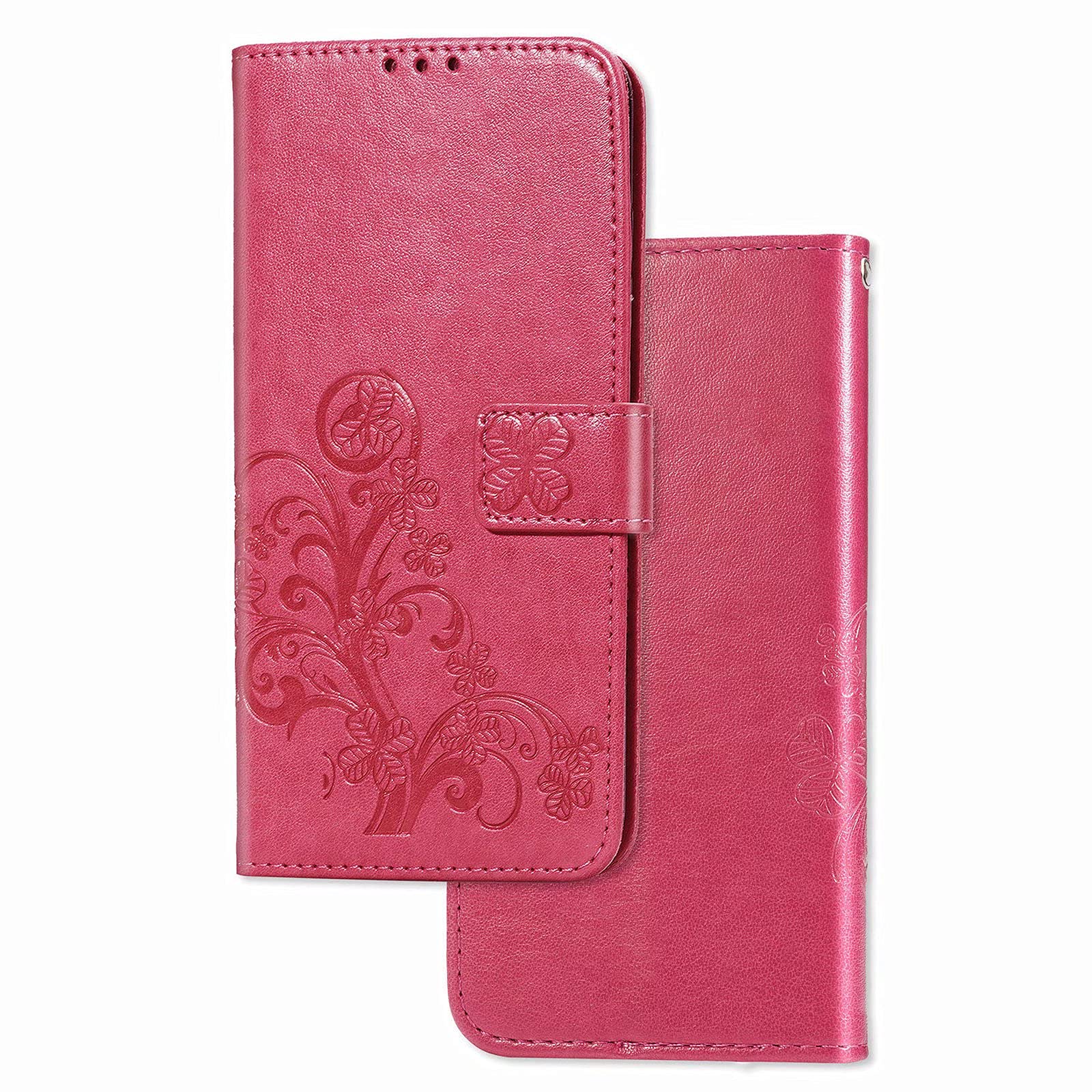 YukeTop Flip Hoesje Voor OnePlus 10 Pro – PU-leer, Portemonnee Met Kaartsleuven, Standfunctie, Incl. TPU-binnenkant, Wit/Paars