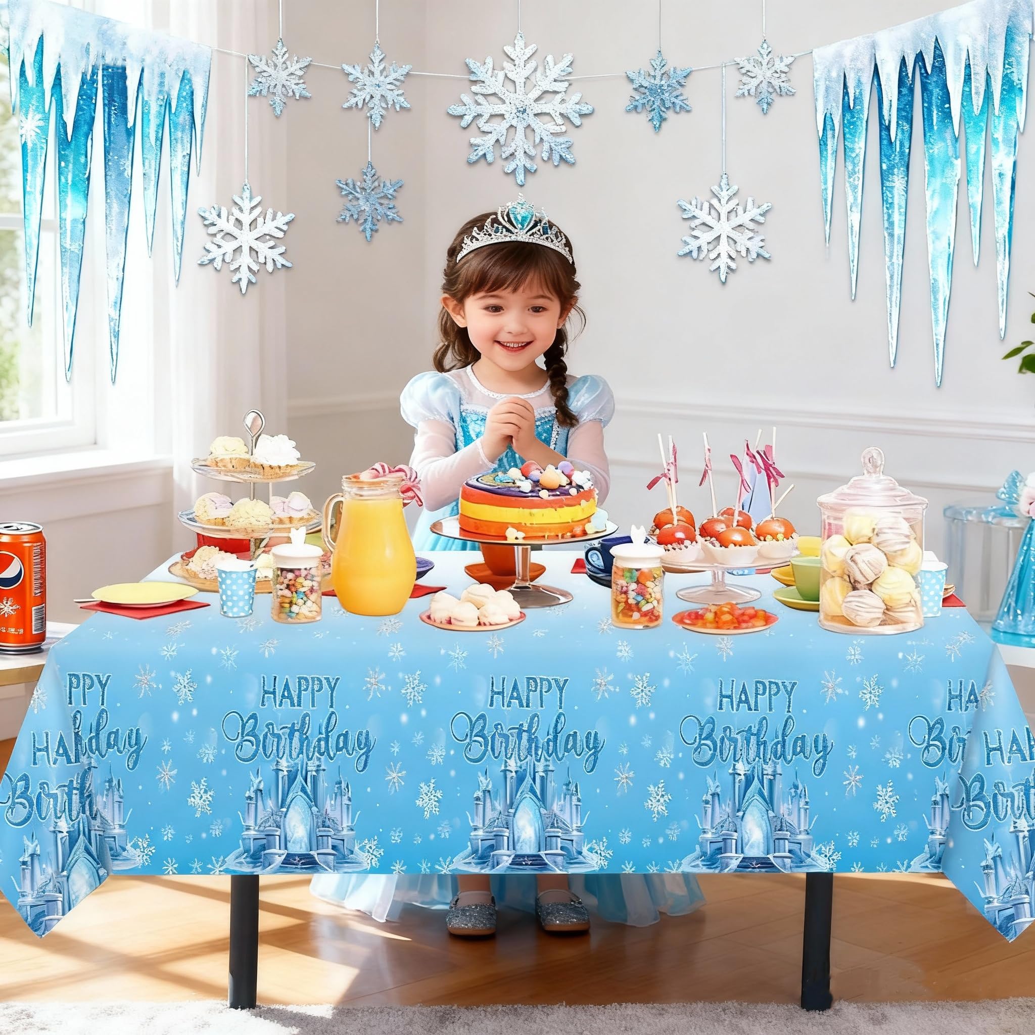 PHOGARY Obrus Frozen 137 x 274 cm Plastikowy na Przyjęcie