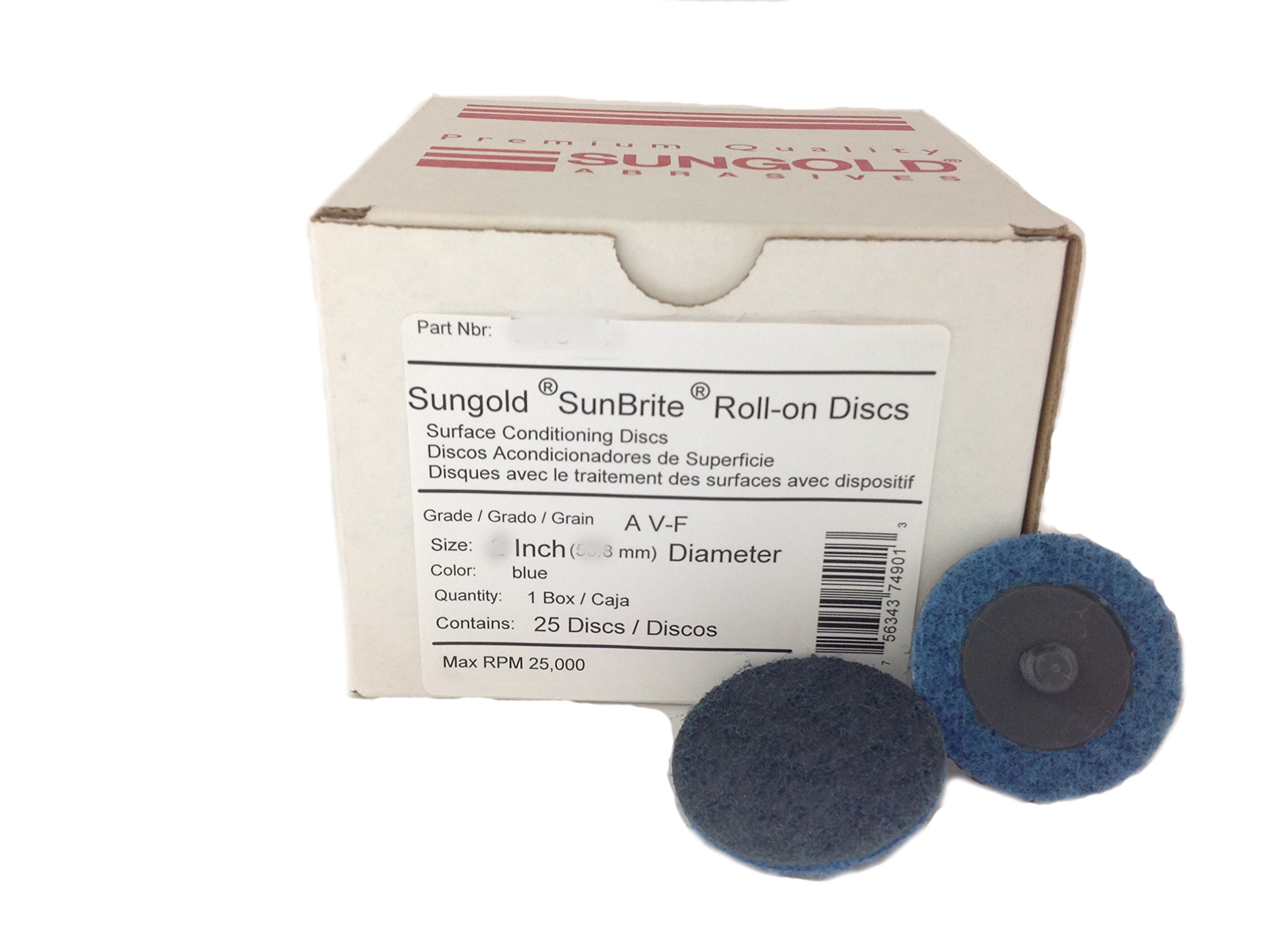 Sungold Abrasive Discs - 3" Maroon Conditioning -8