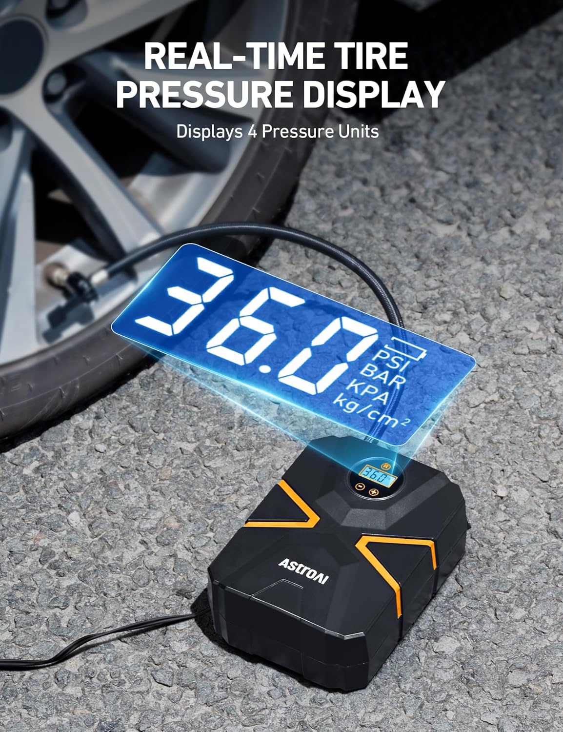 ضاغط هواء لنفخ الإطارات 12 فولت تيار مستمر من استرو ايه اي، مض... - view 3