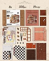 Vista 9 de Rolife Kit de Casa en Miniatura DIY Henry's Chocolate Shop, Casa Pequeña Book Nook para Decoración de Estantería, Kits de Construcción de Modelos