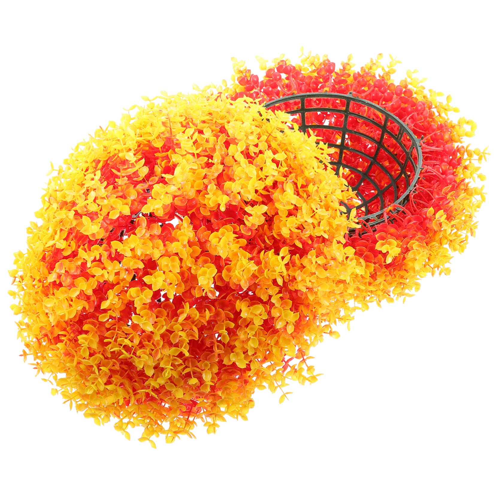 iplusmile Bola Topiaria De Hojas De Eucalipto Artificiales Decorativas 35 Cm Naranja Ligera para Interiores y Exteriores Adecuado para Decoración De Jardín y Eventos