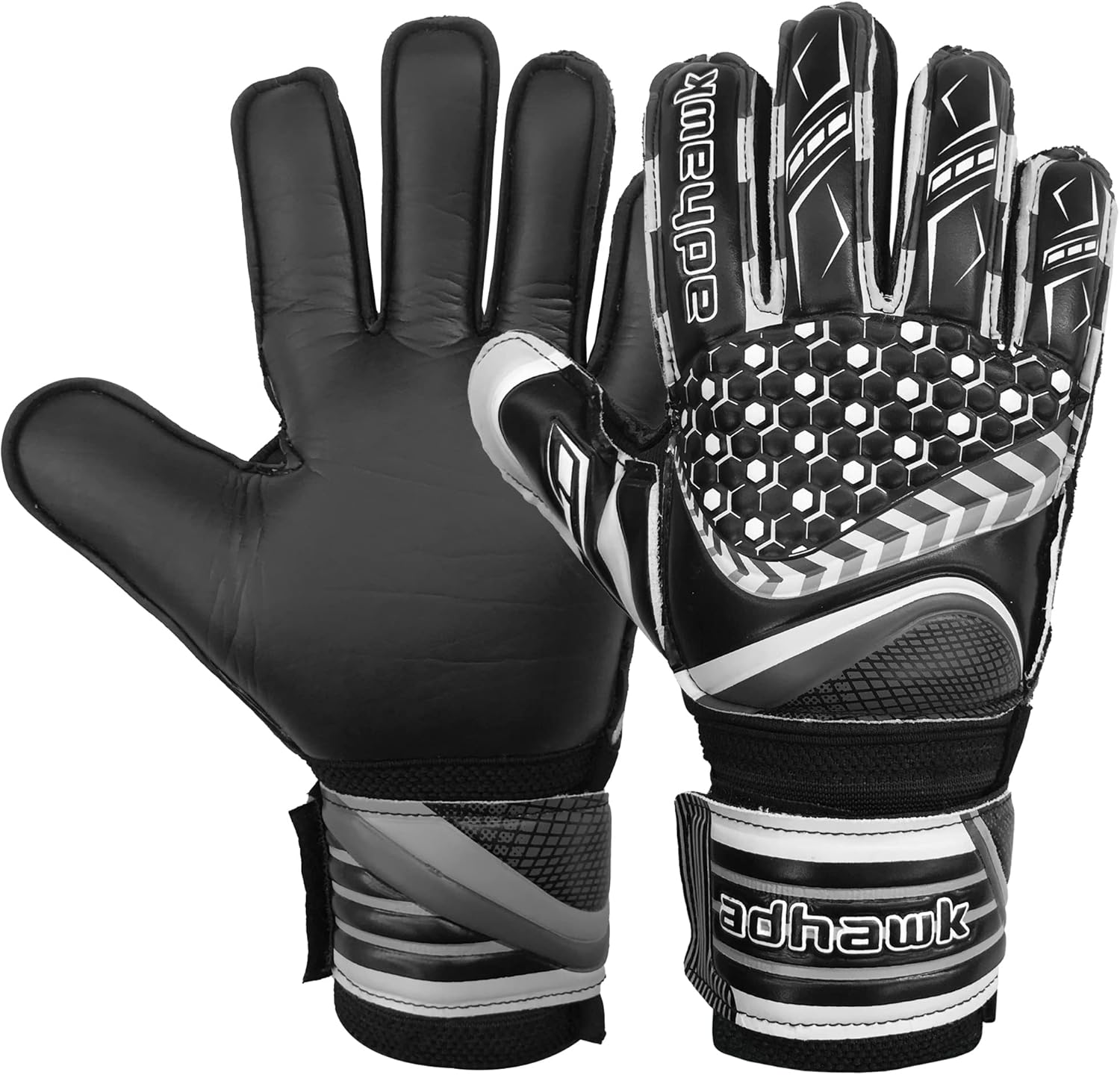 Adhawk Goalkeeper Gloves Premium Quality Latex Palm with Finger Spine