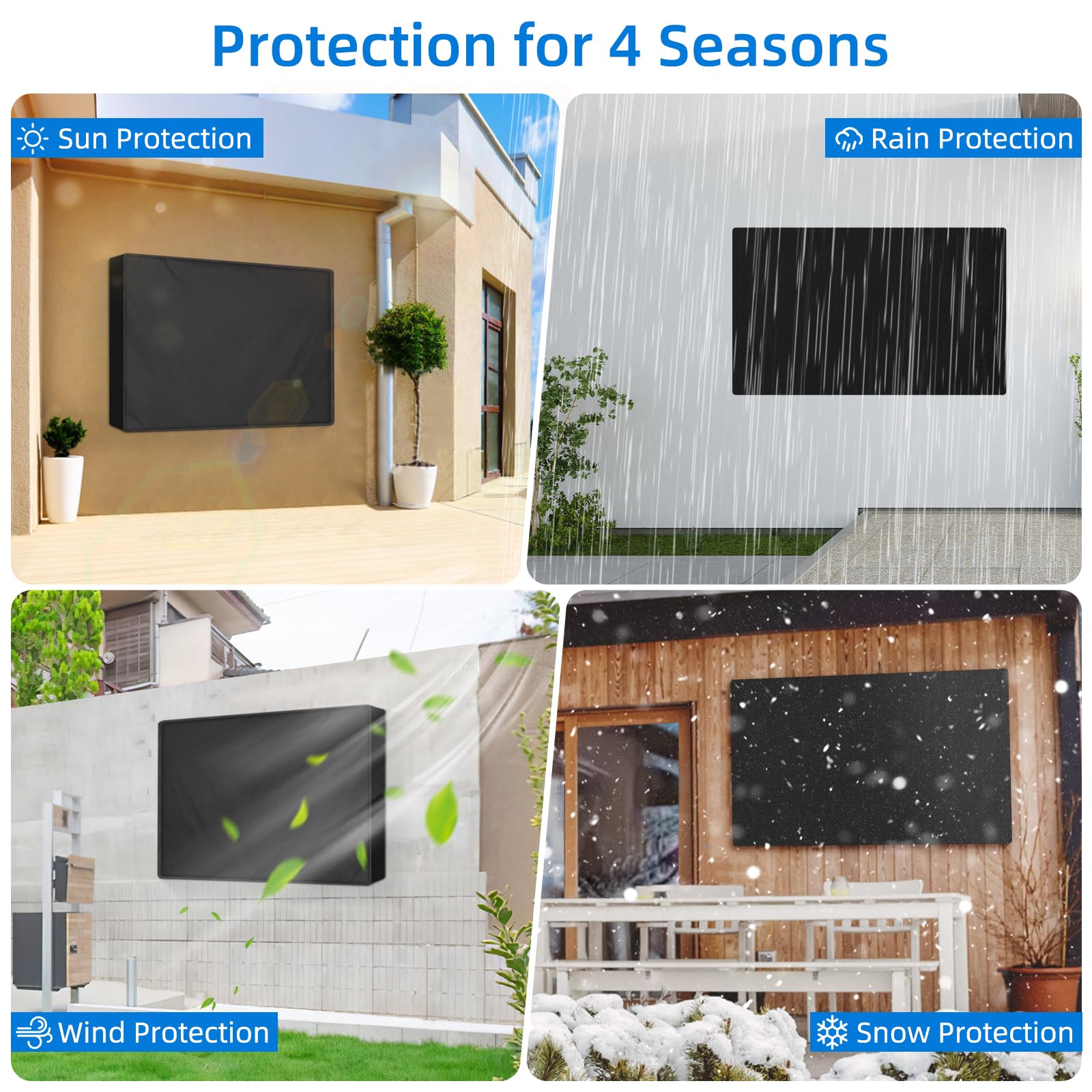 Bonna Housse de protection rabattable TV 40-43 pouces 600D Oxford 100x60x12 cm