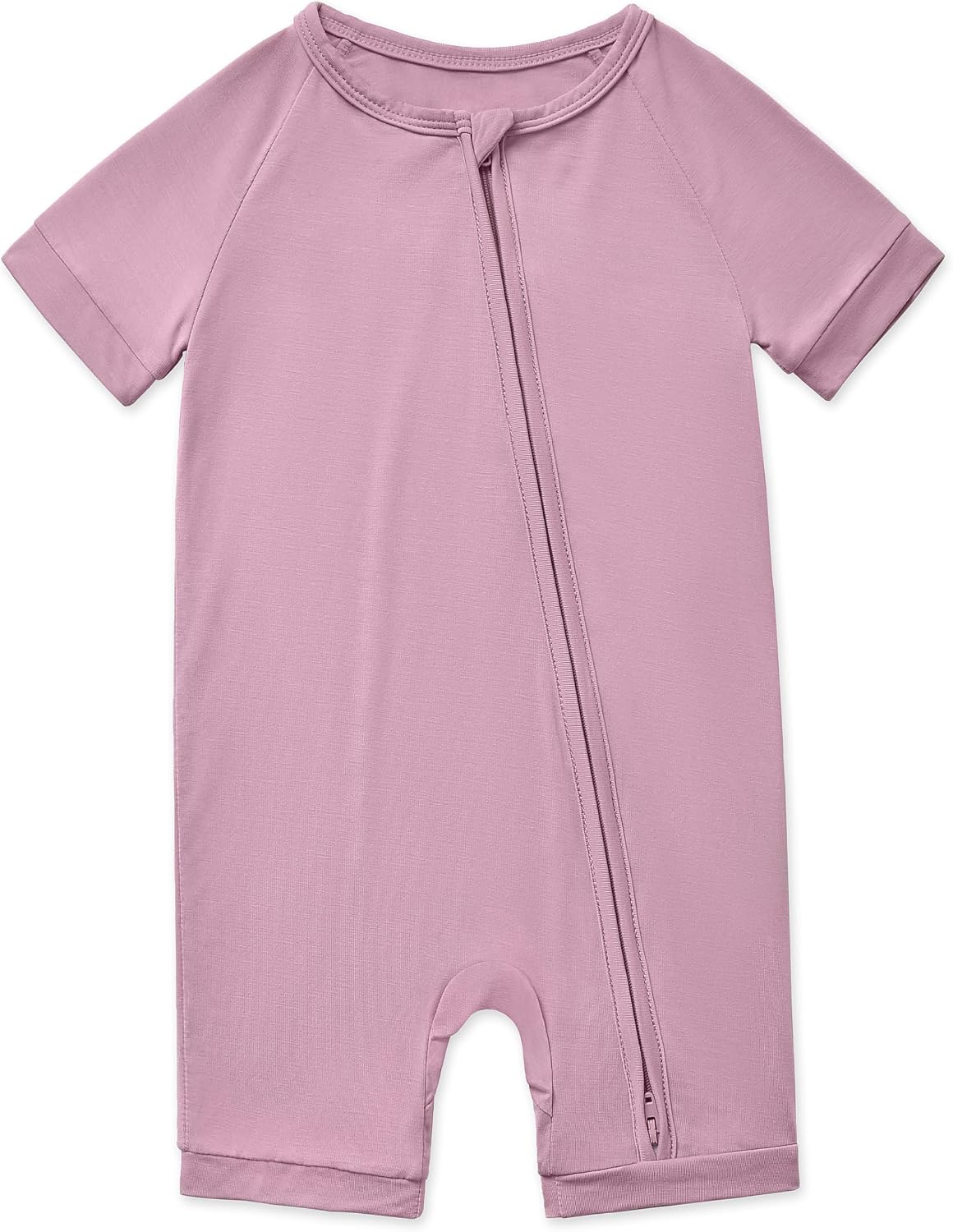 Bamboo Viscose Baby Romper 2 Way Zipper Short Sleeve Bodysuit Soft Color Baby Toddler One-Piece Summer Outfits