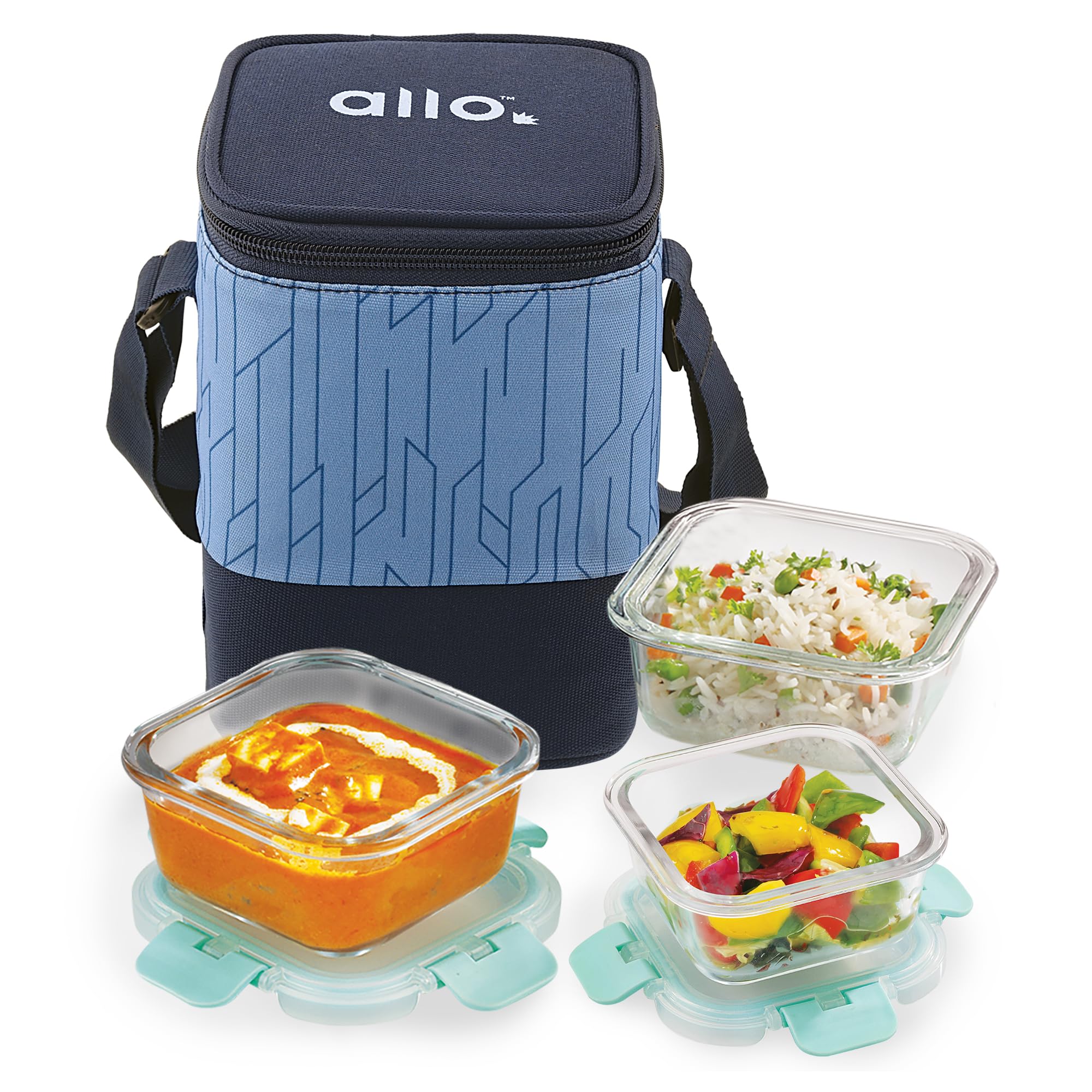 Allo Glass Lunch Box - Leakproof, Microwave Safe & with Jute Bag -13