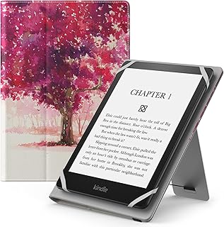 MoKo Universal Case for 6",6.8",7" Kindle eReaders - Kindle/Kobo/Voyaga/Lenovo/Sony Kindle E-Book Reader, Lightweight PU Leather Folio Shell Cover Case, with Hand Strap/Kickstand, Watercolor Scenery