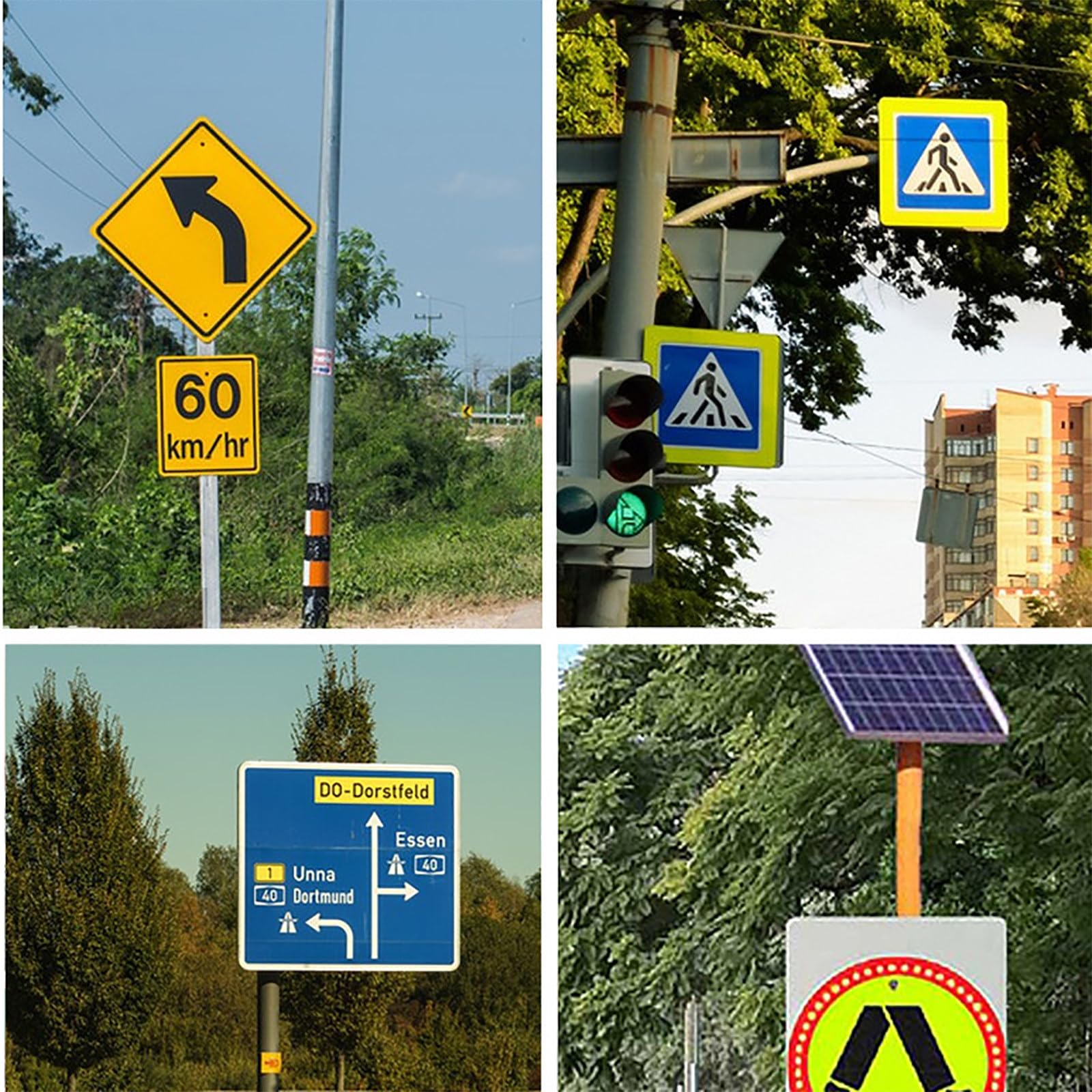 Señal de parada LED con energía solar, película reflectante de grado de ingeniero, señal de tráfico impermeable, rojo parpadeante para carreteras y cruces de peatones, forma octágona, 60 cm