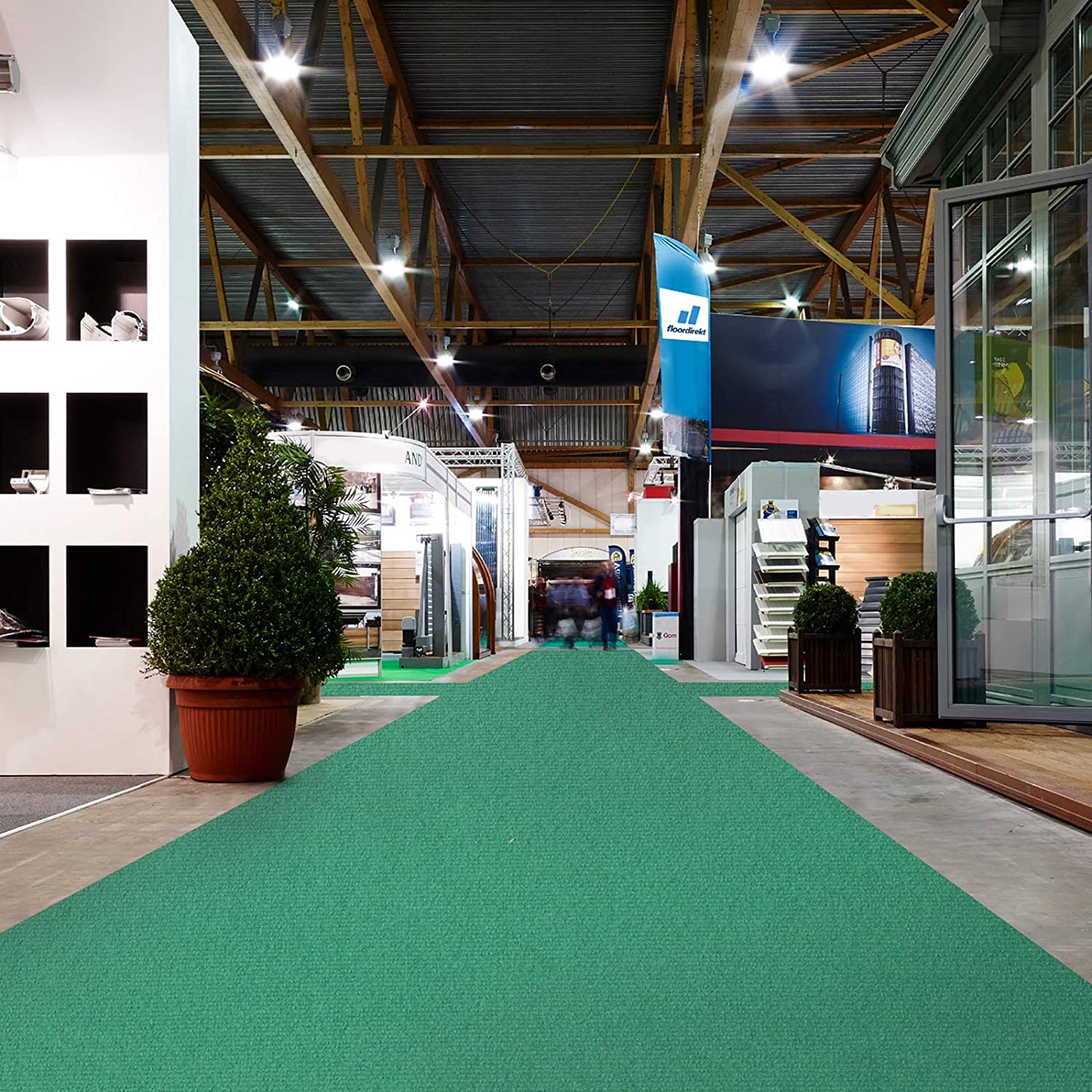 KARAT Tappeto per eventi e saloni su misura, Sintra (verde, 100 x 2000 cm)