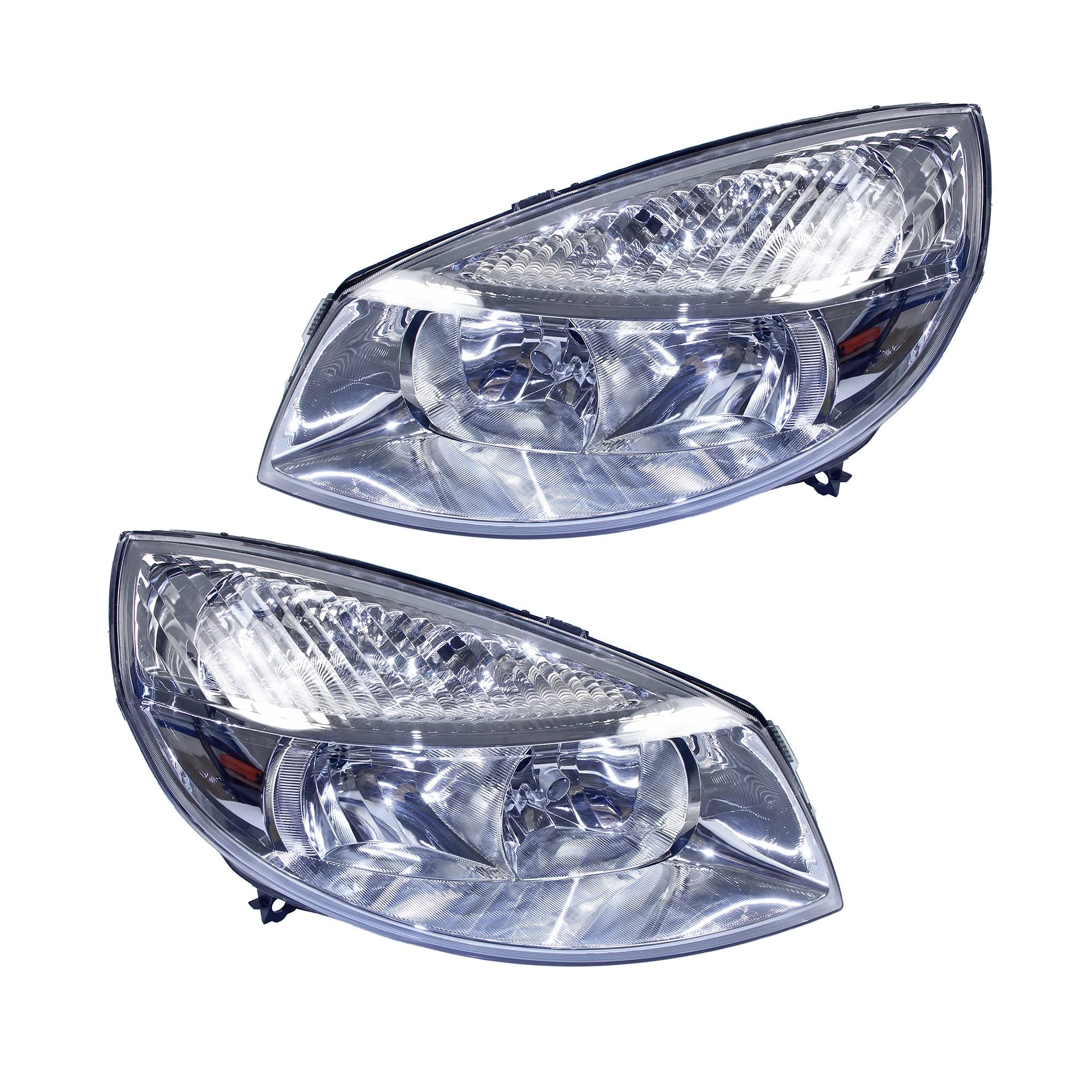 BESTPRICE 2x fari principali anteriori sinistro + destro H1 / H7 senza servomotore, compatibili con RENAULT GRAND SCÉNIC II (JM0/1_), SCÉNIC II (JM0/1_)