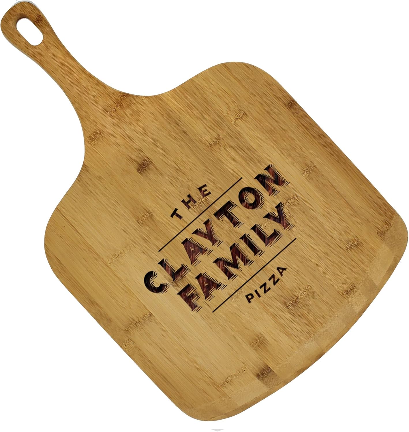 My Personal Memories Custom Personalized Pizza Peel Bamboo Wood Paddle Board - Housewarming Pizza Lovers Idea (Large - Family Size)