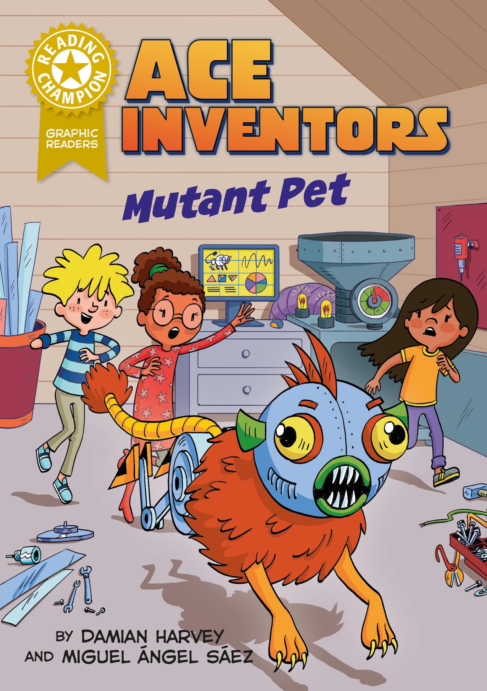 Reading Champion: Ace Inventors Inc: Mutant Pet by Damian Harvey (Hardback Book)