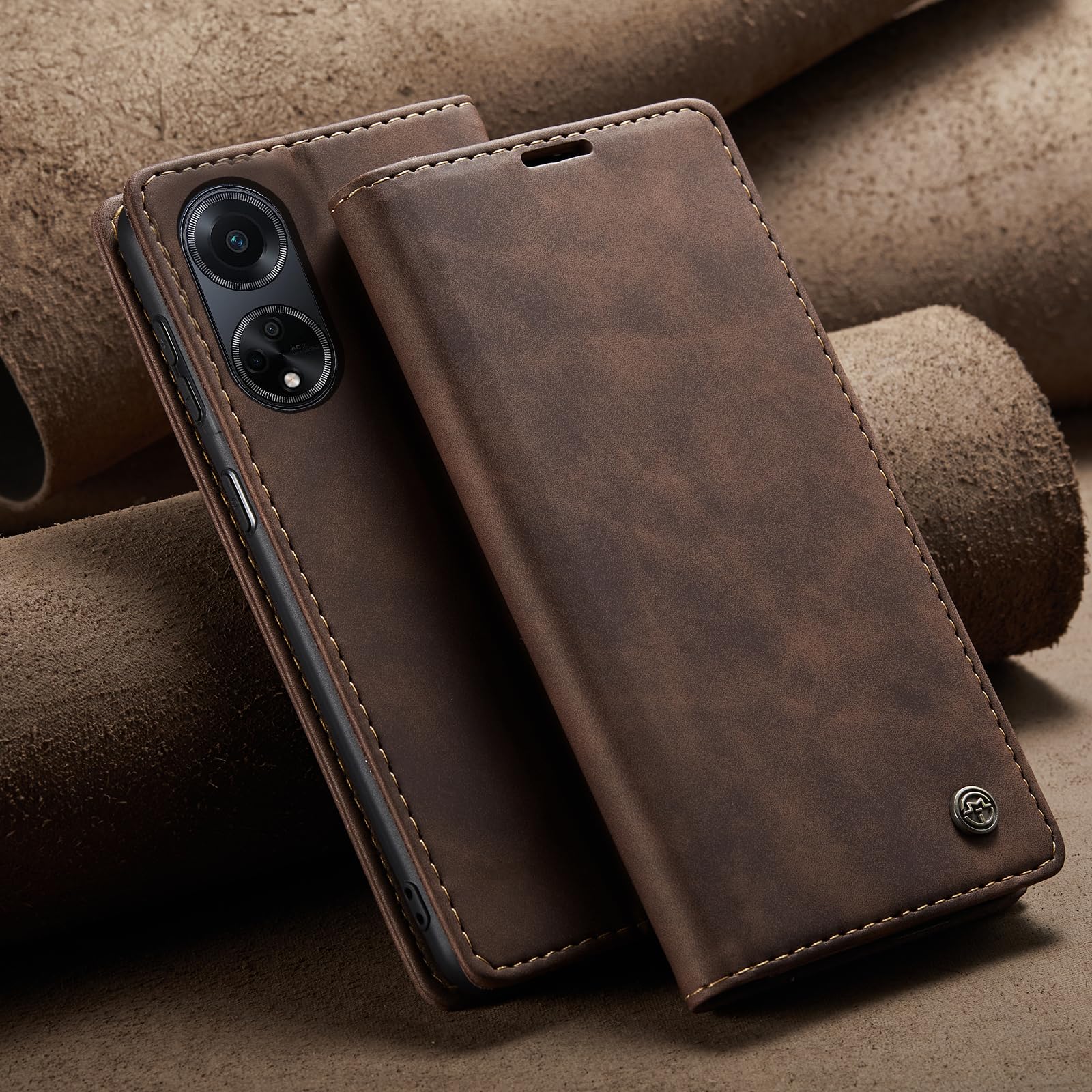 Excelsior Premium Retro PU Leather Wallet Flip Case Cover for Oppo F23 5G (Coffee) (B0CQMJKWXQ) Amazon Price History, Amazon Price Tracker