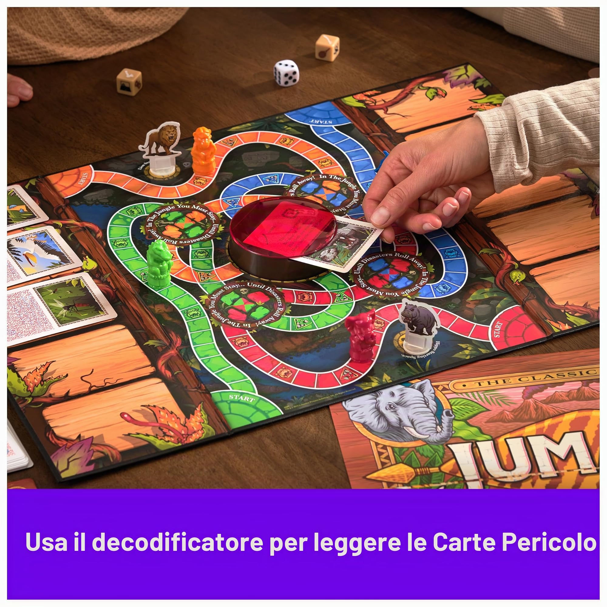 Jumanji Il gioco, nuova edizione del classico gioco da tavolo di avventura per famiglie e bambini dagli 8 anni in su