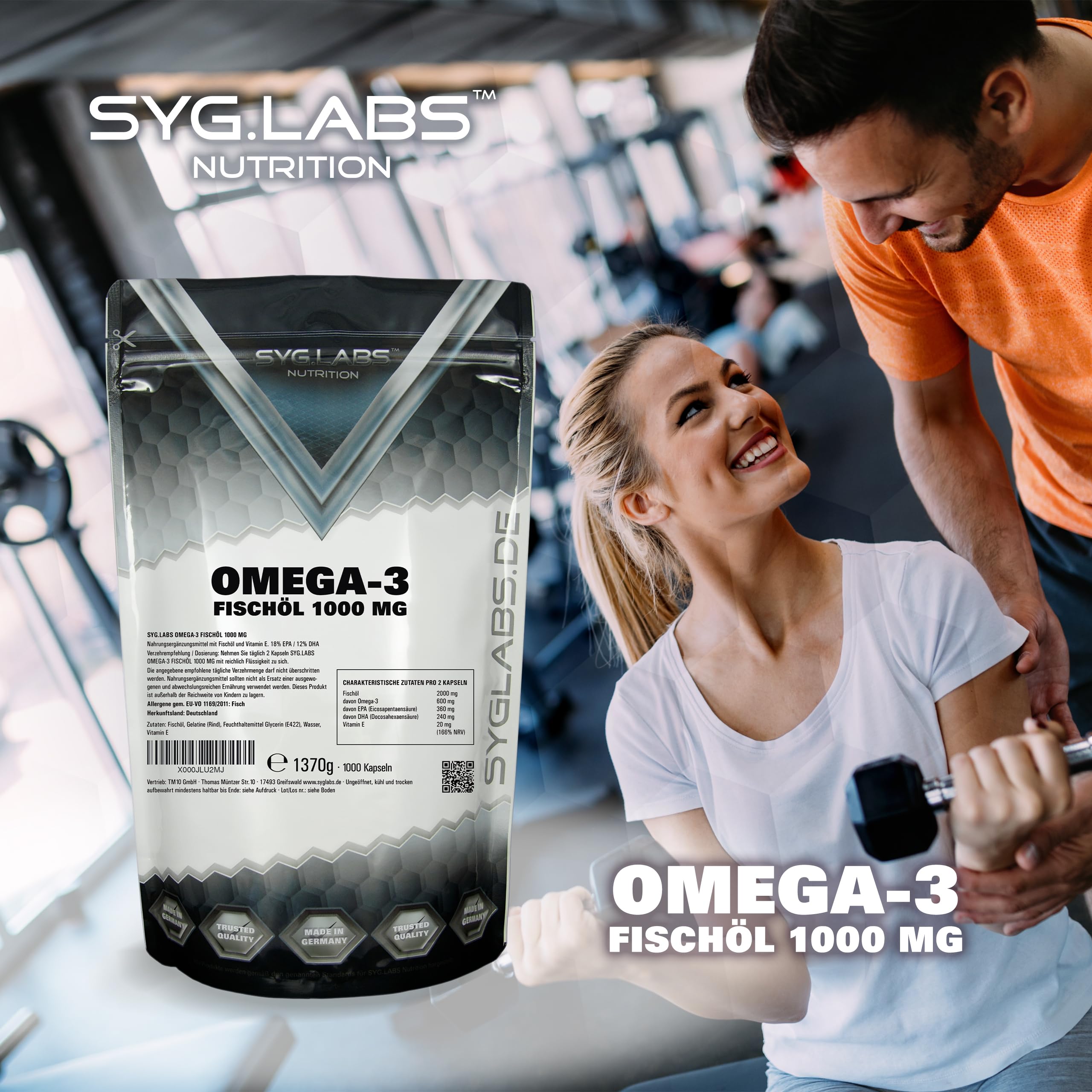 Omega 3, 1000 mg, 1000 cápsulas, 1 unidad (1,37 kg)