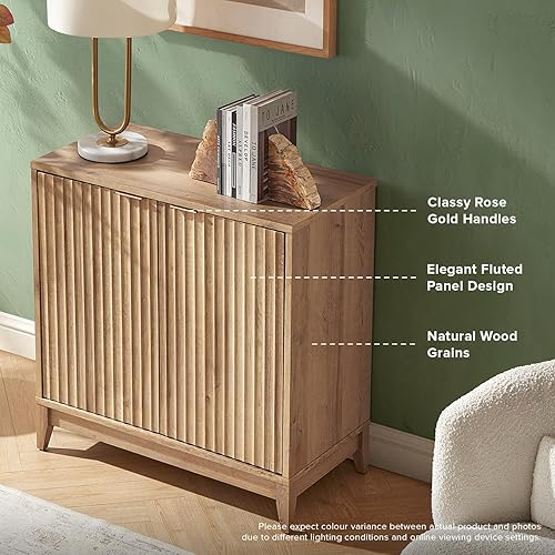 Miniatura 3 de mopio Brooklyn - Armario de almacenamiento de roble moderno, armario de entrada de granja, aparador de buffet, Credenza, gabinete modular de madera