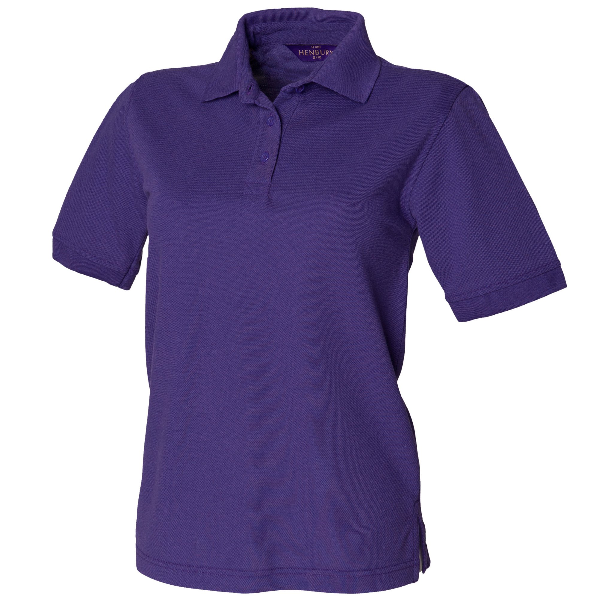 Henbury Womens/Ladies 65/35 Polo Shirt (L) (Purple)